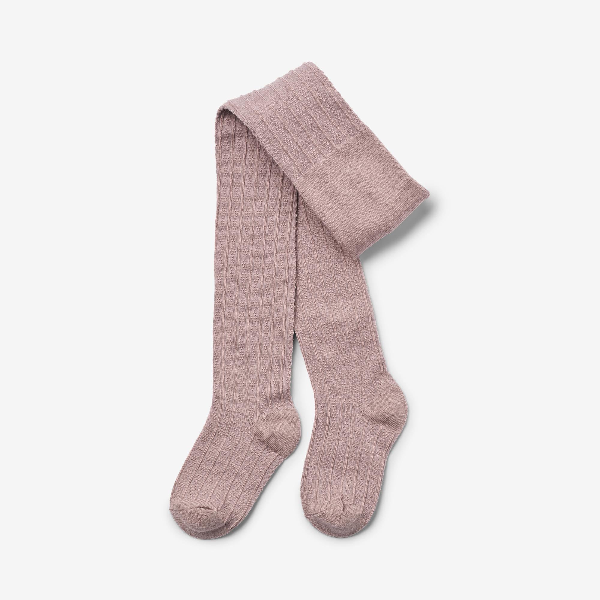 Sæt Af To Uld Blonde Strømpebukser Karla - dry rose