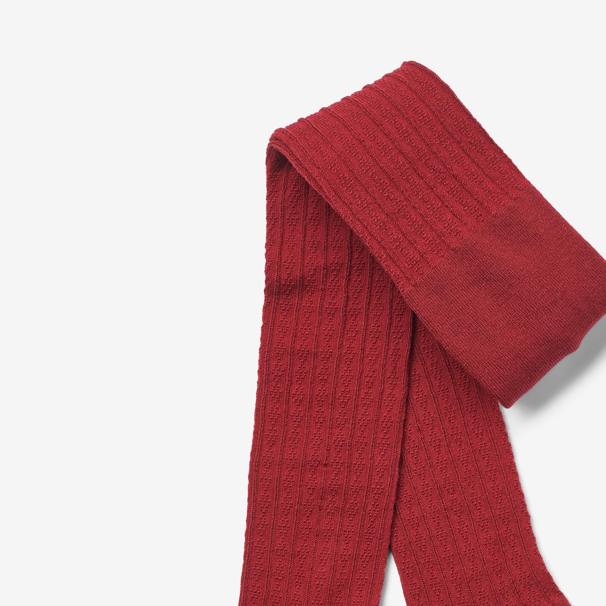 Sæt Af To Uld Blonde Strømpebukser Karla - cherry red