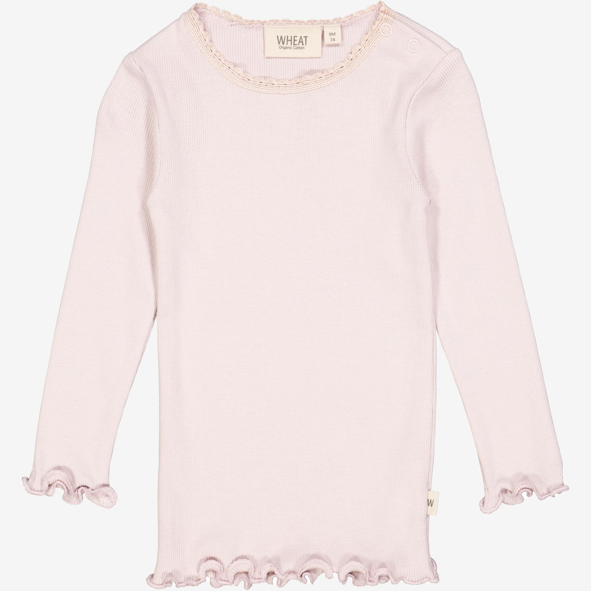Wheat Main Blonde Rib T-Shirt LS | Baby Jersey Tops and T-Shirts 1354 soft lilac