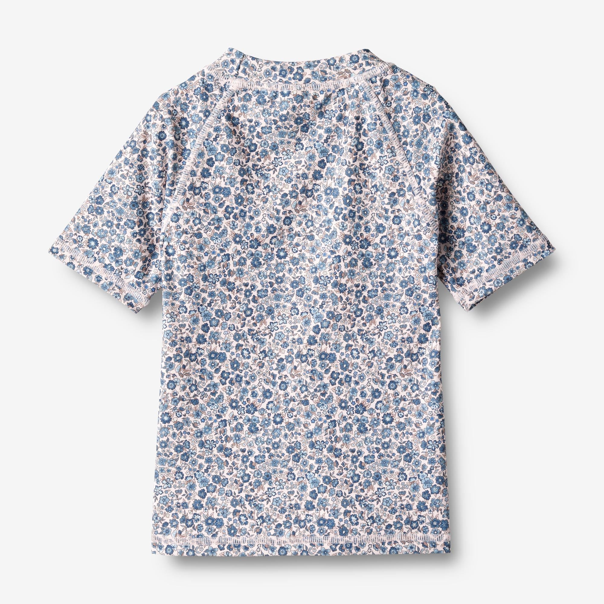 Kortærmet Bade T-shirt Jackie - blue flower meadow