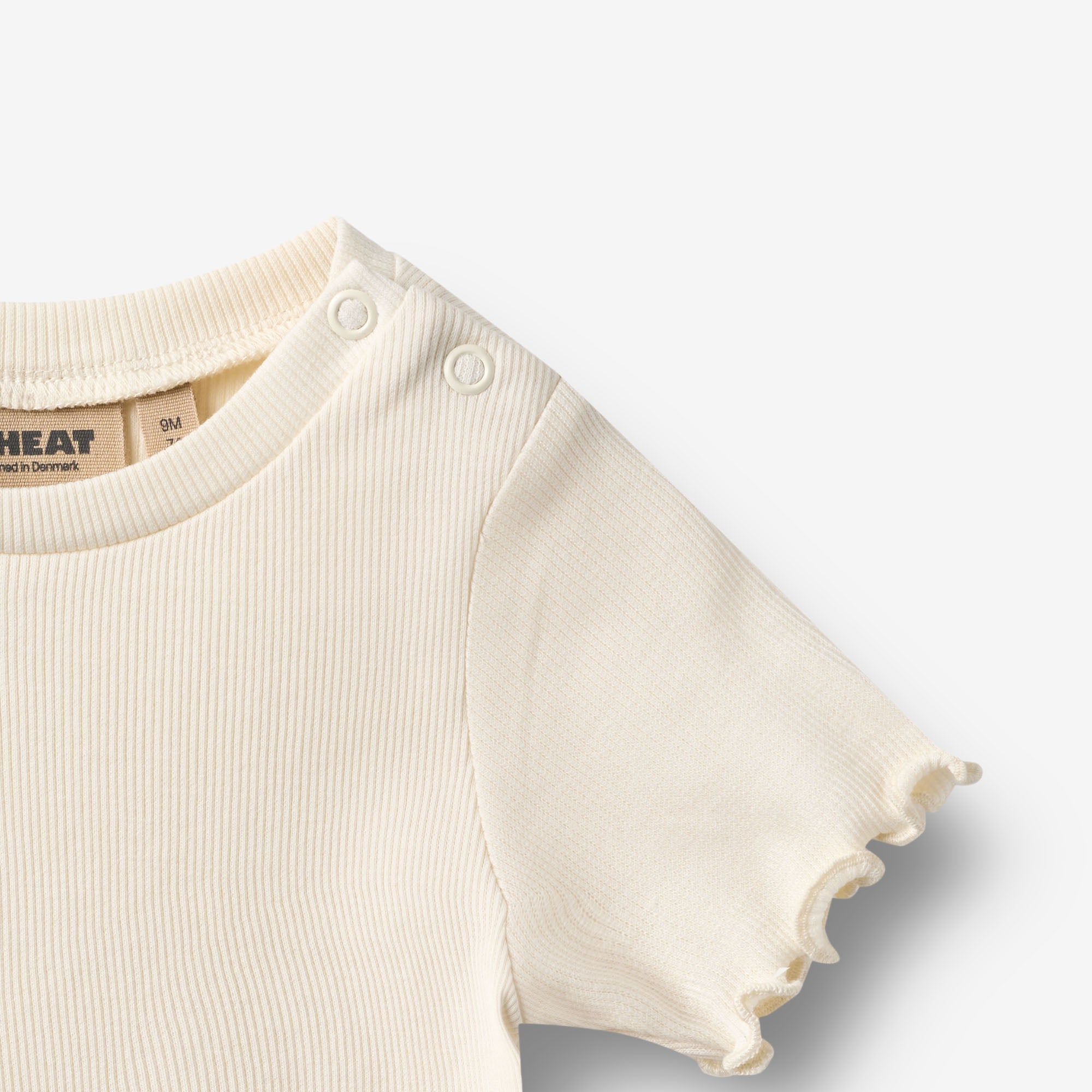 Kortærmet Rib T-shirt Alicia - ivory