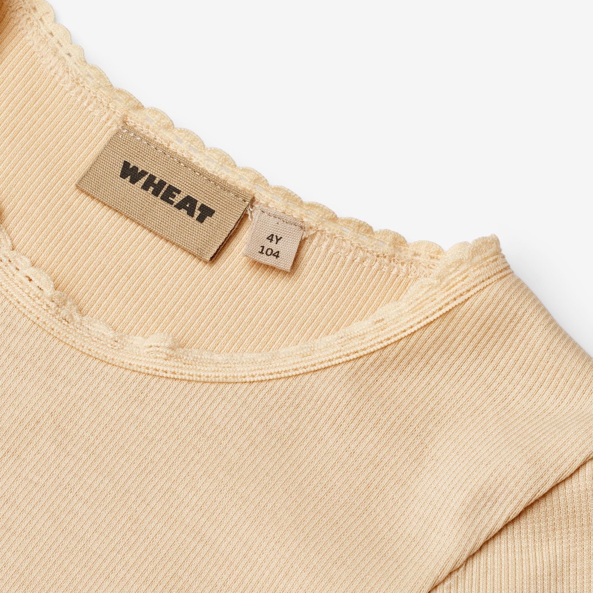 Kortærmet Rib T-shirt Katie - macadamia