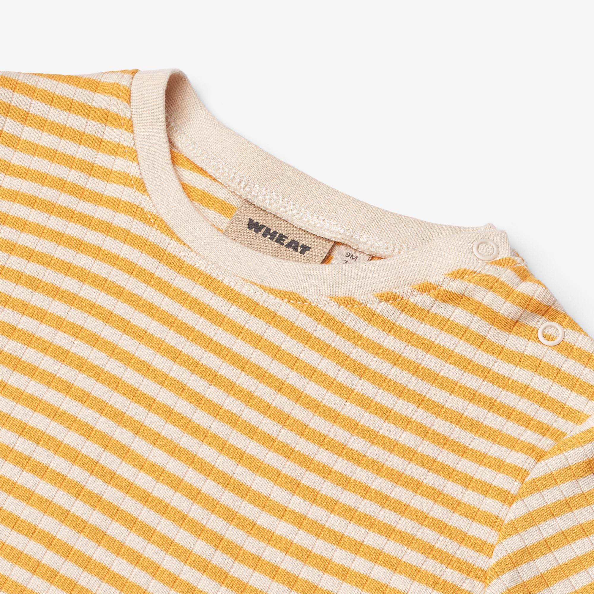 Kortærmet T-Shirt Fabian - yellow rib stripe