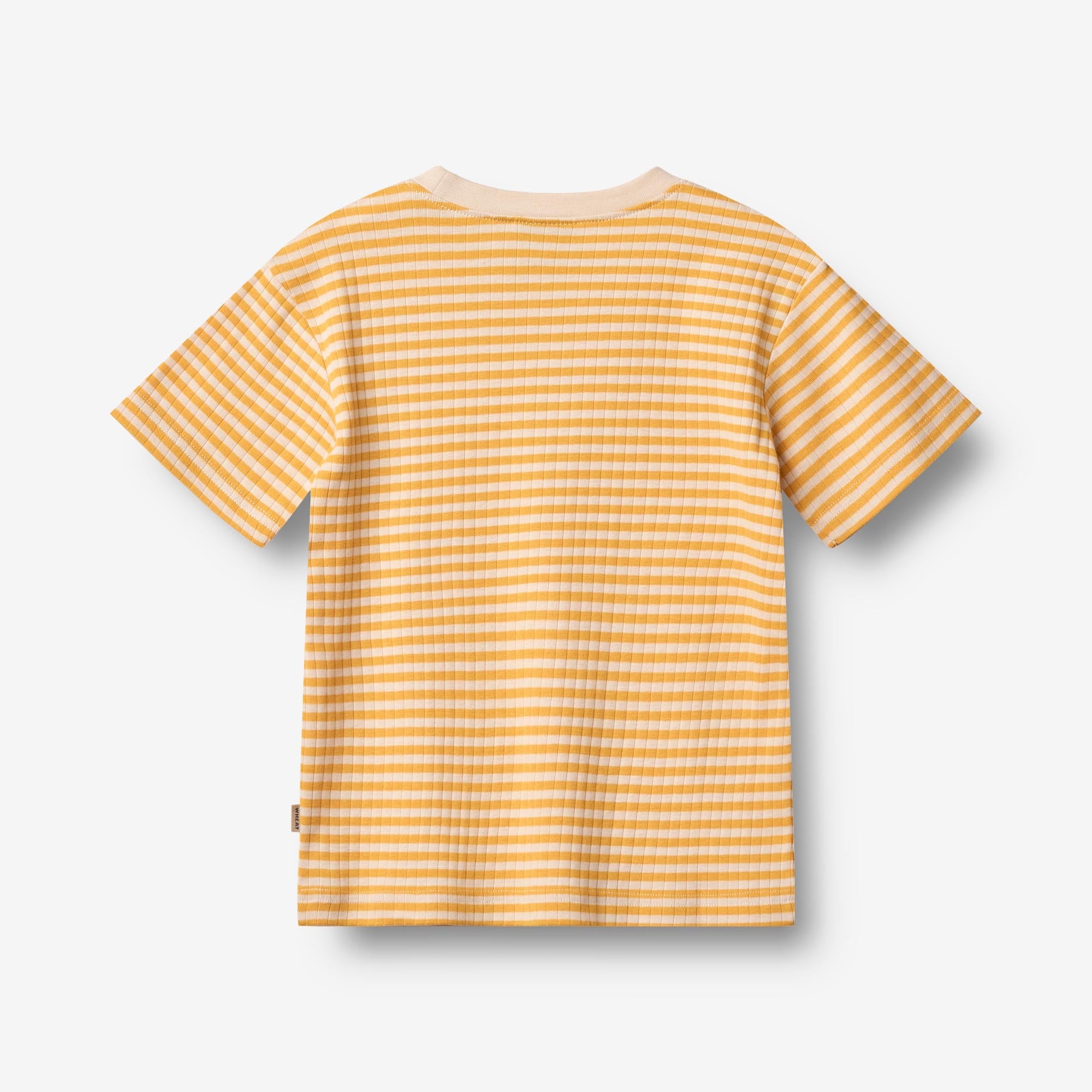 Kortærmet T-shirt Fabian - yellow rib stripe