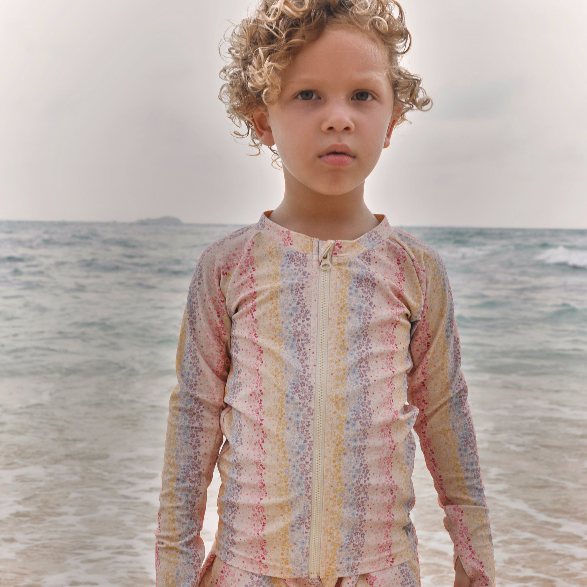 Langærmet Bade T-shirt Ada - multi rainbow