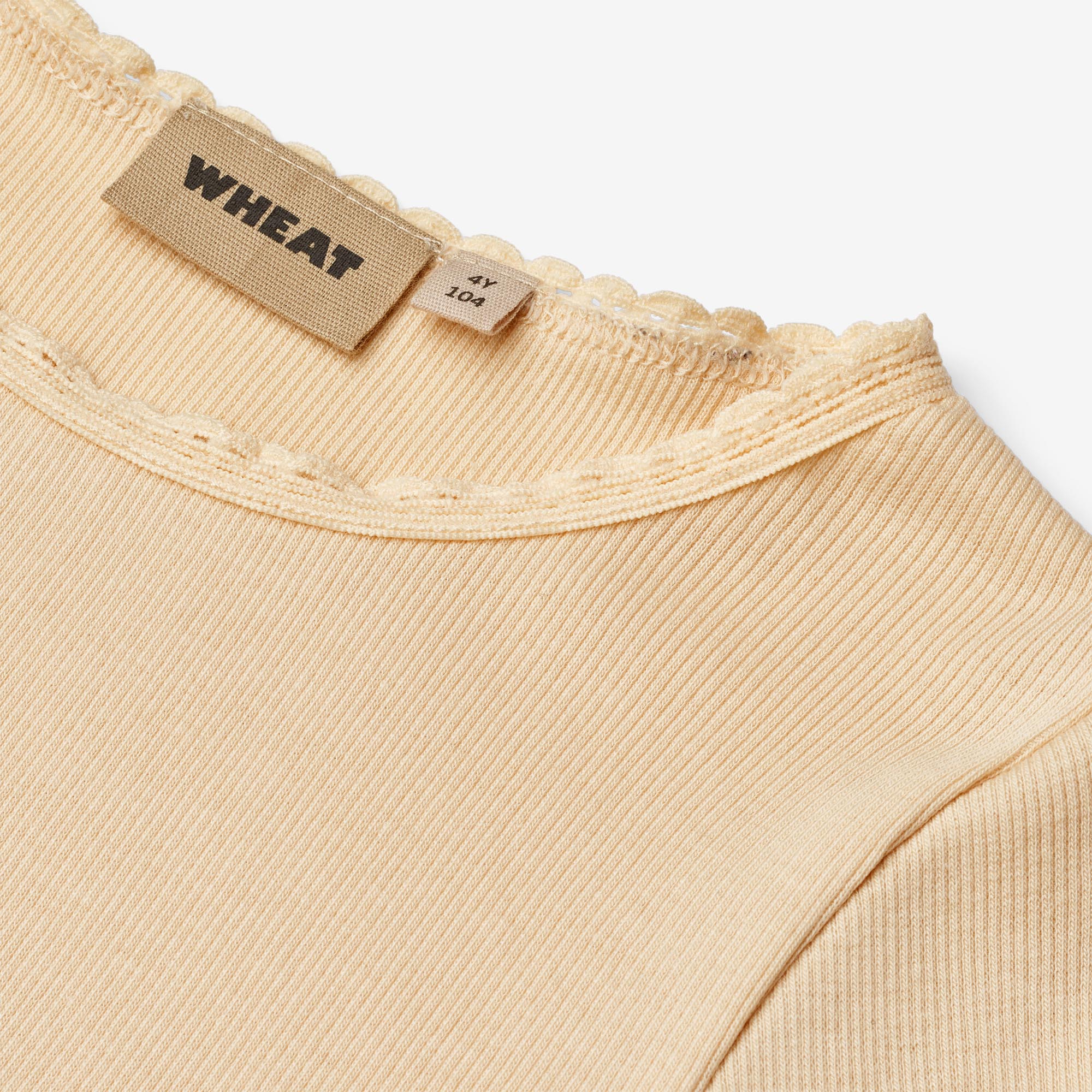 Langærmet Rib T-Shirt Reese - macadamia