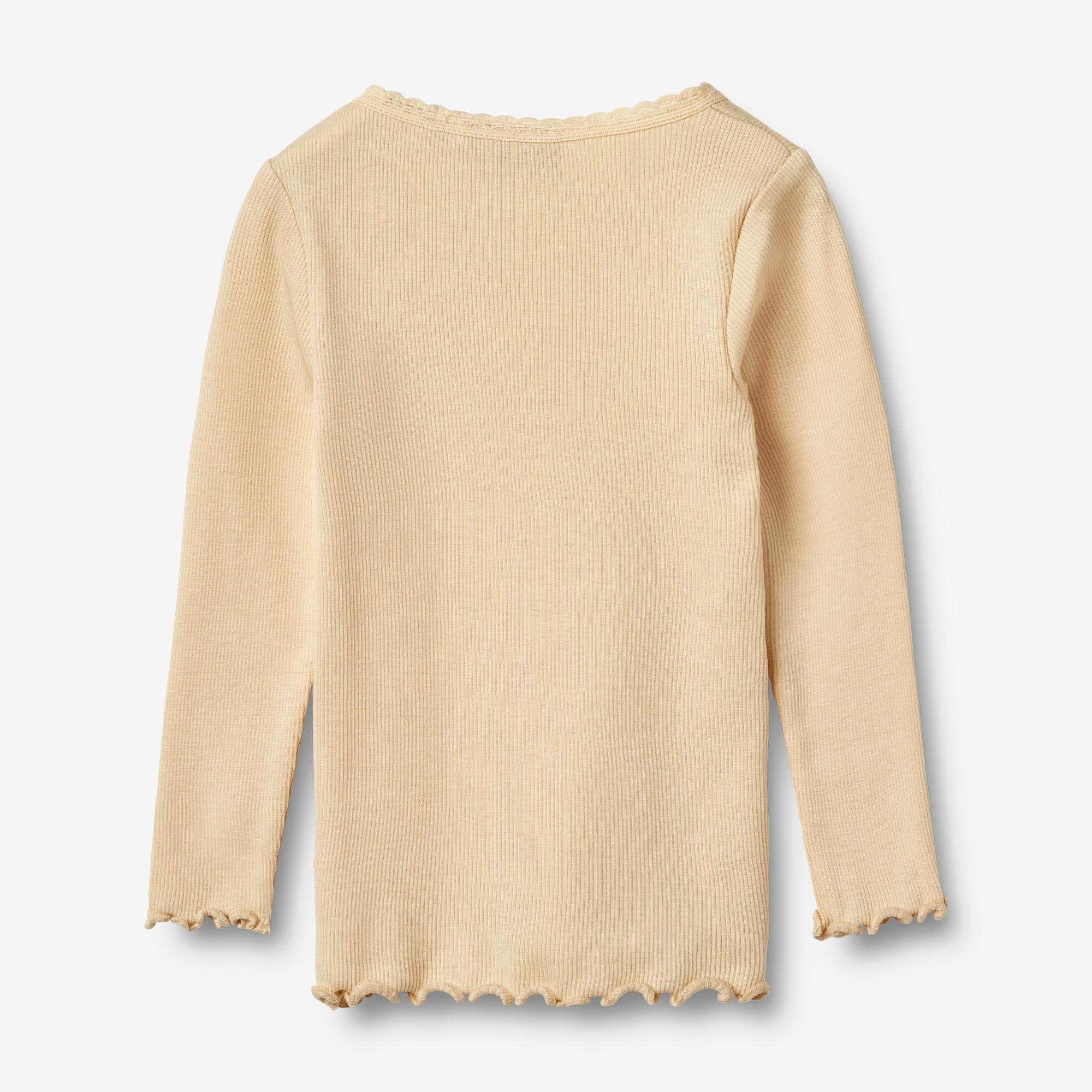 Langærmet Rib T-Shirt Reese - macadamia