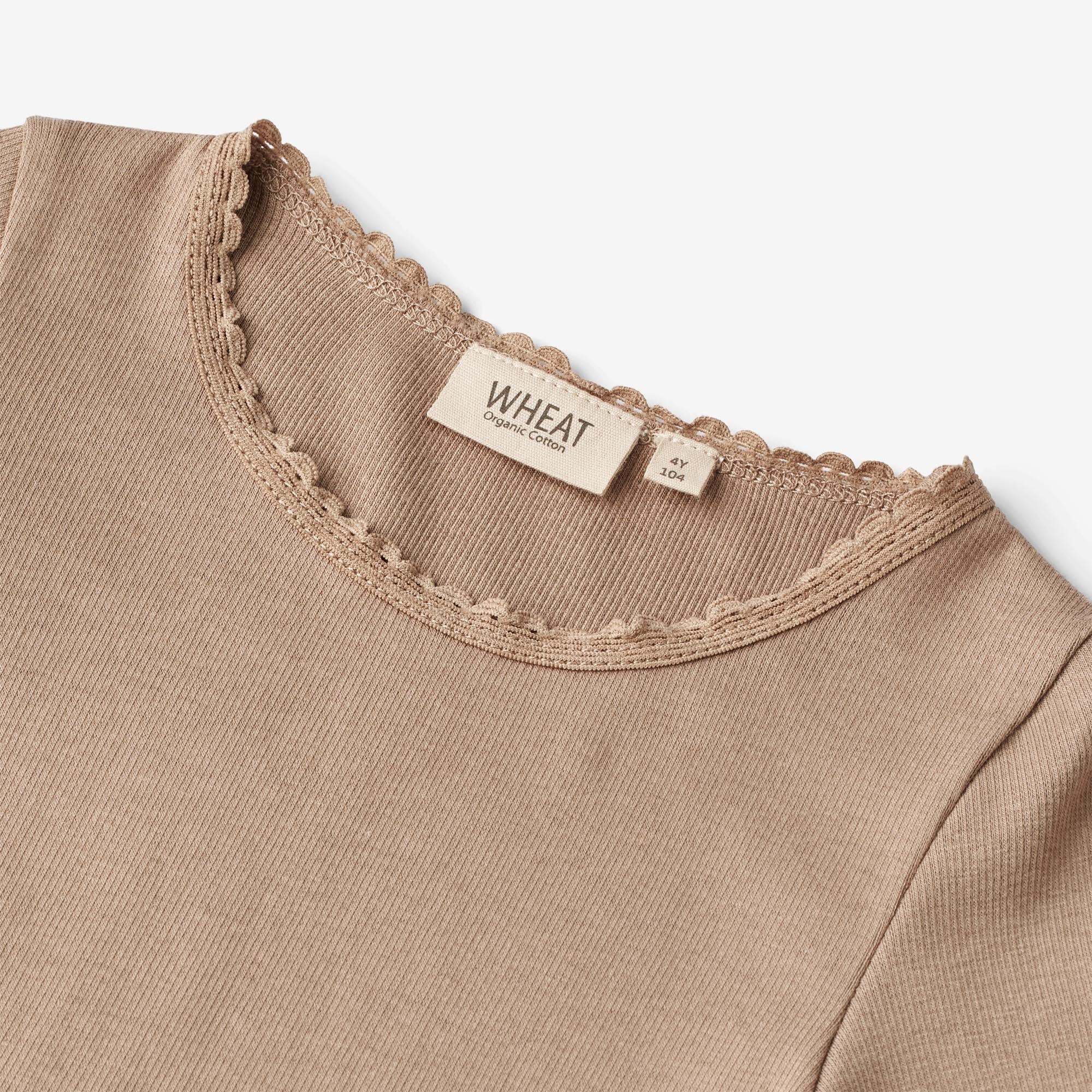 Langærmet Rib T-shirt Reese - soft brown
