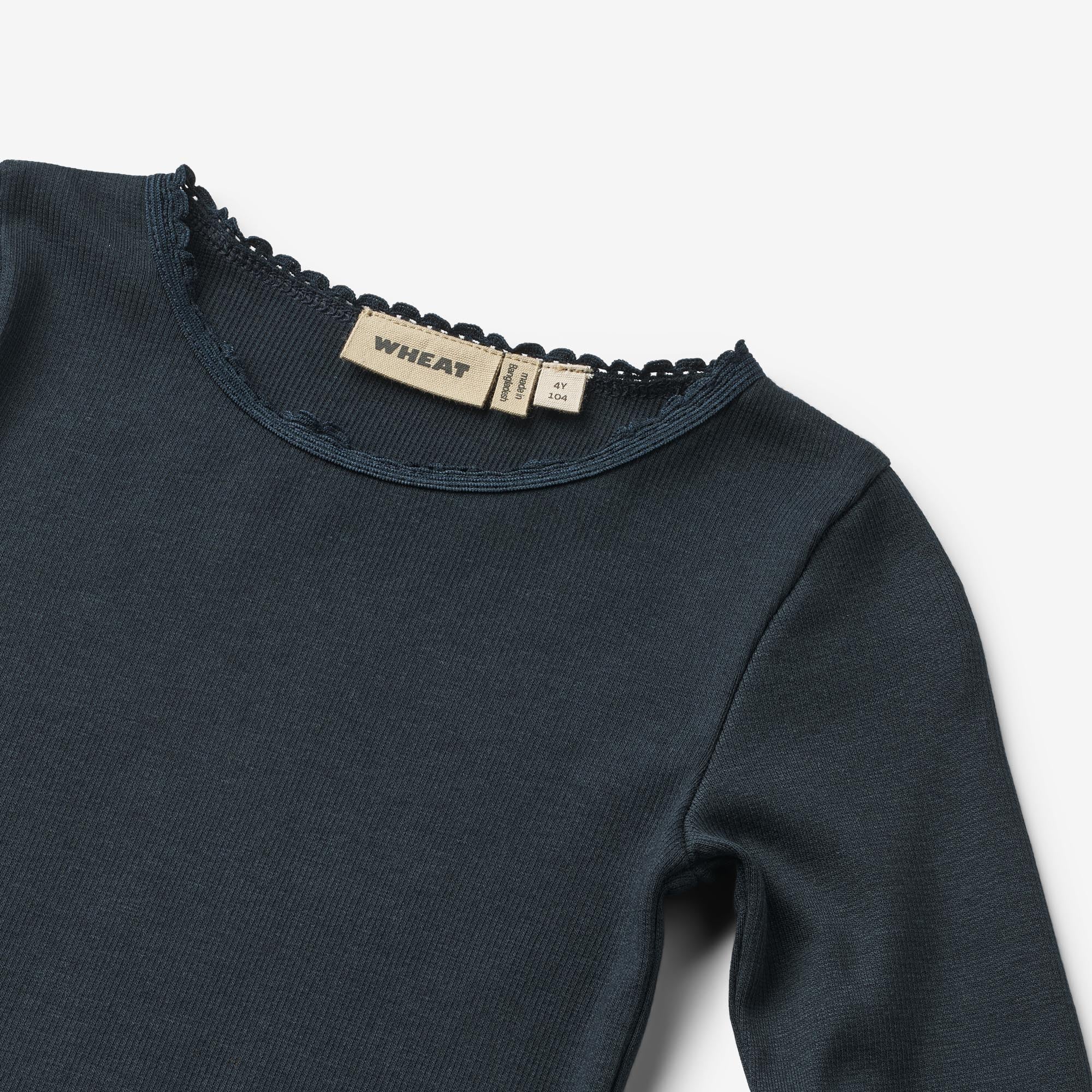 Langærmet Rib T-shirt Reese - navy