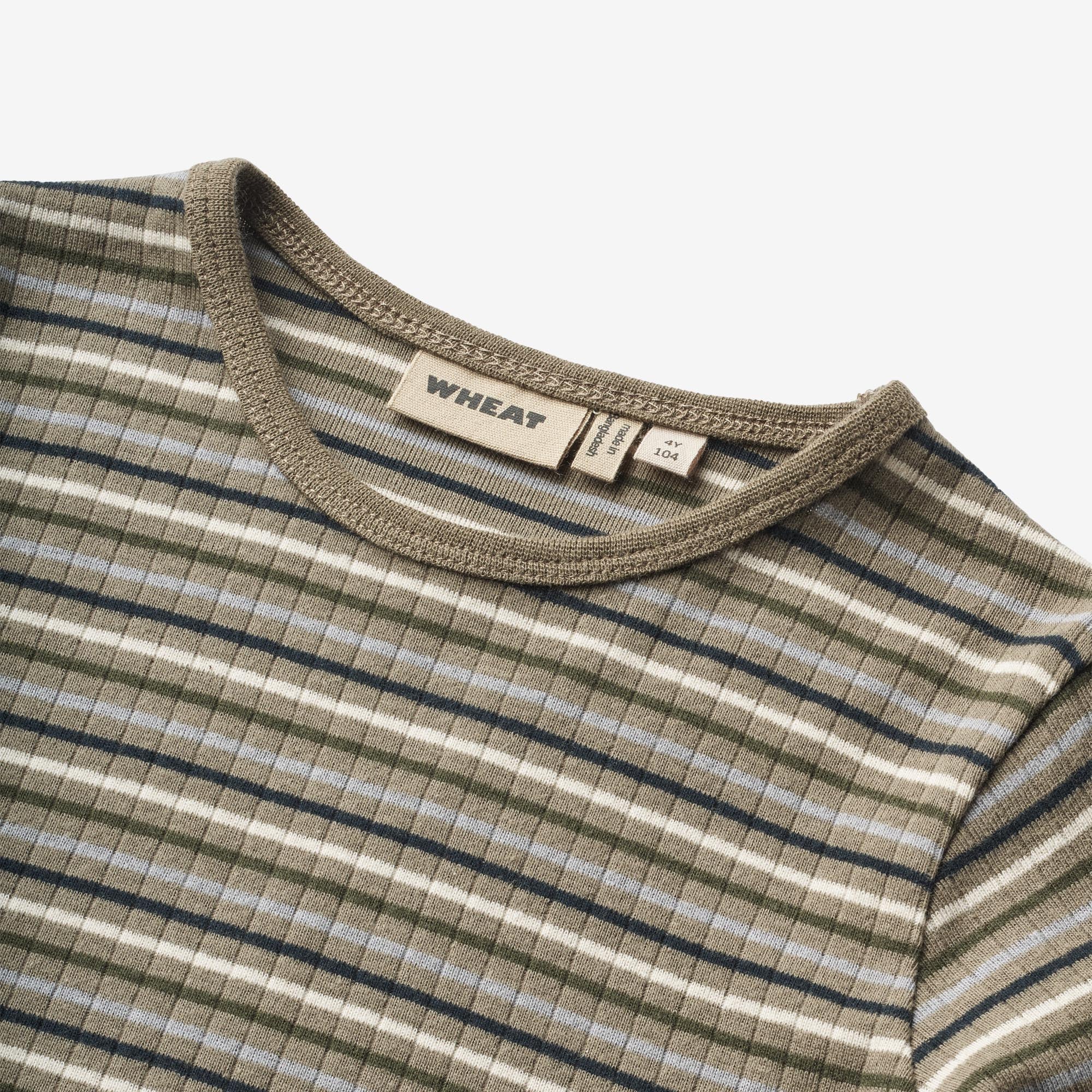 Langærmet T-shirt Stig - multi stripe
