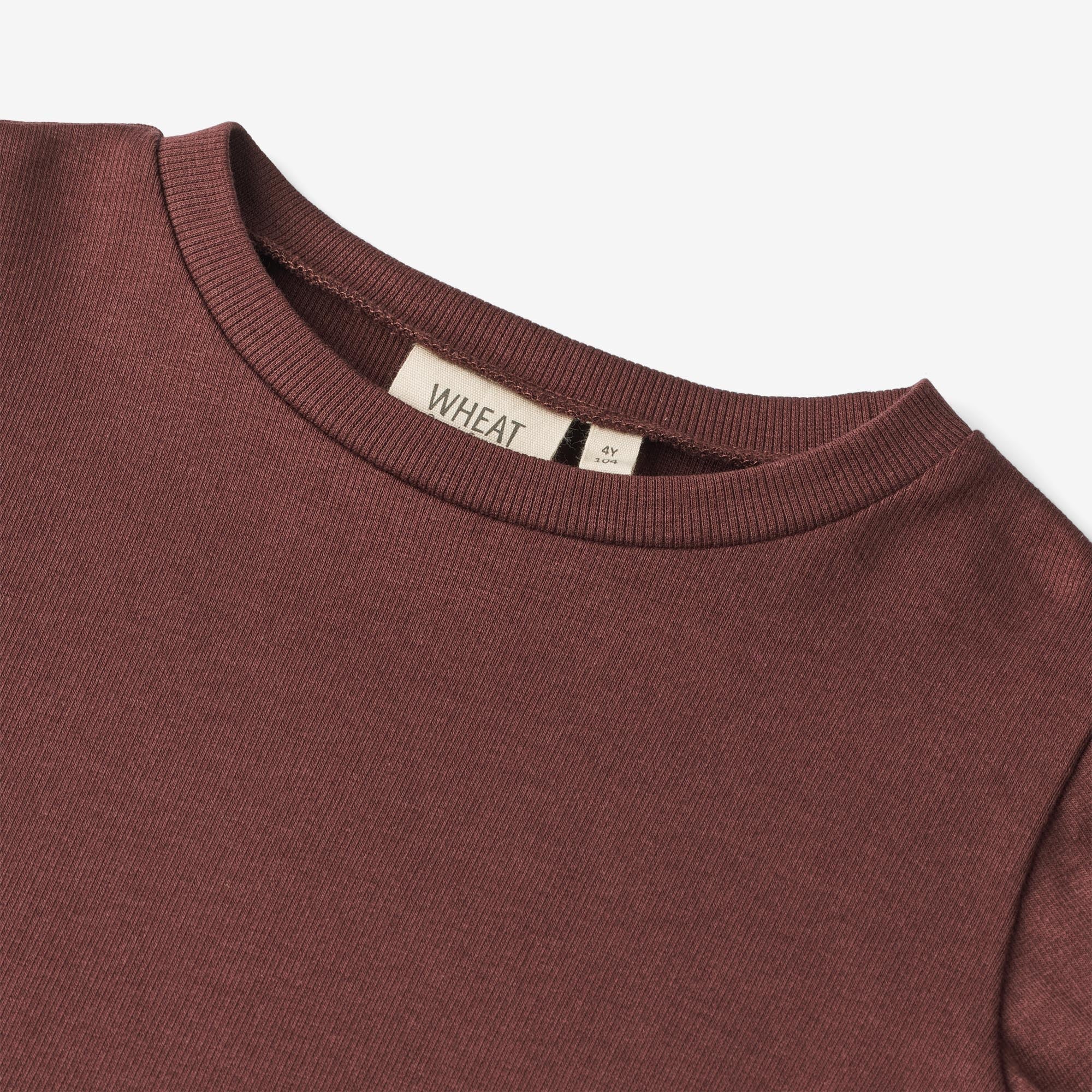 Langærmet Rib T-shirt Else - aubergine