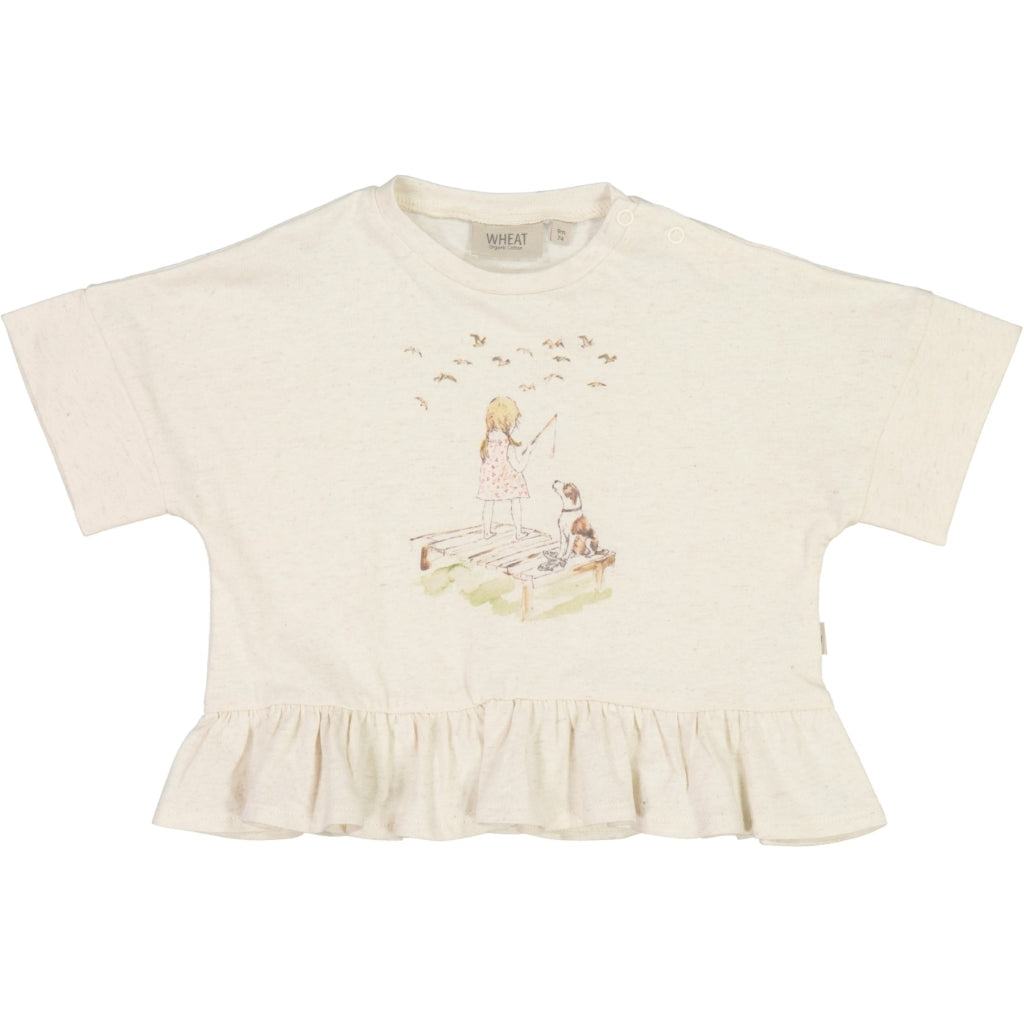 Wheat Main T-Shirt Fisketur Jersey Tops and T-Shirts 3235 moonlight melange