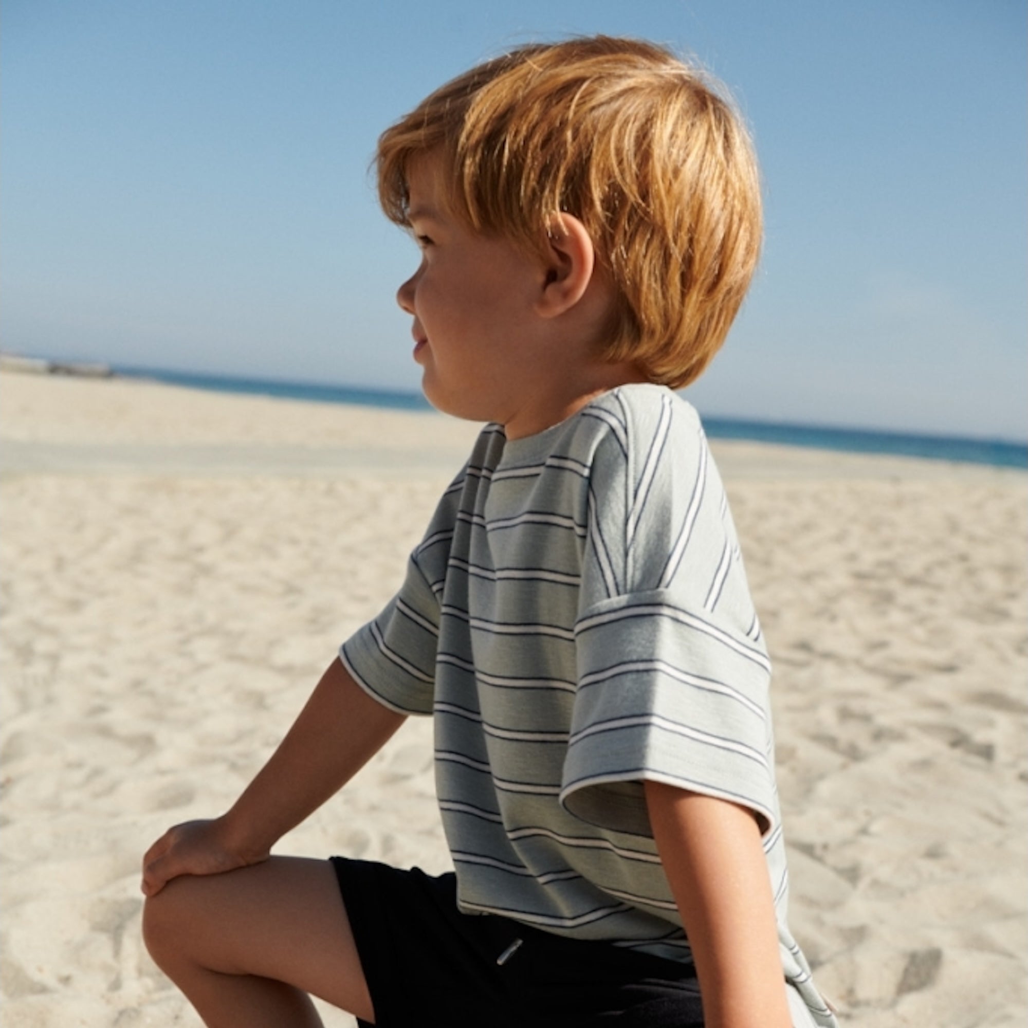 T-Shirt Tommy - sea mist stripe