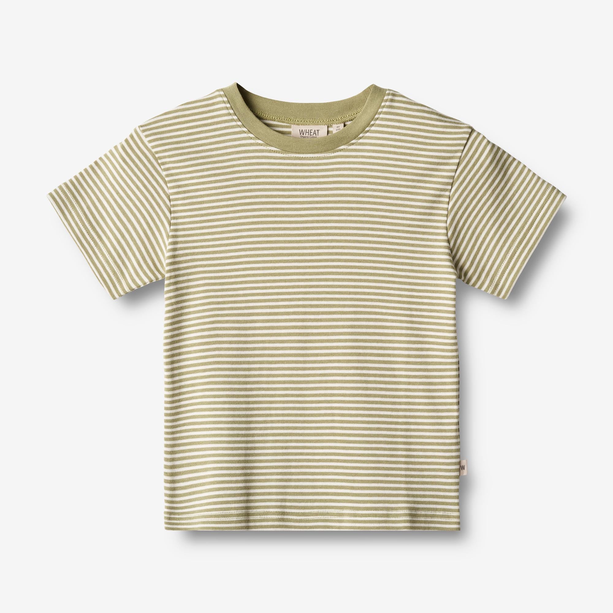 Wheat Main T-shirt Fabian Jersey Tops and T-Shirts 4126 sage green stripe