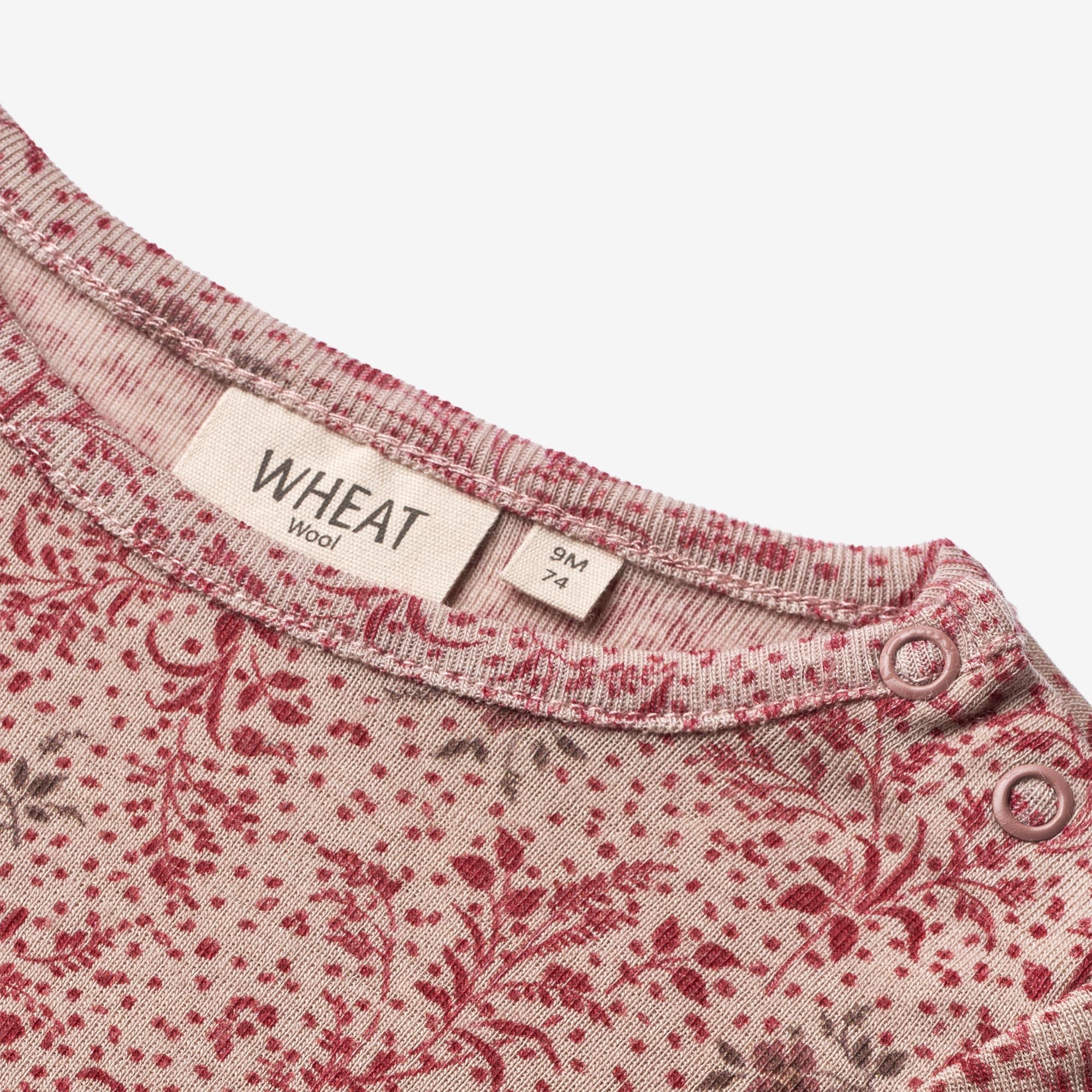 Langærmet Uld T-shirt | Baby - cherry flowers