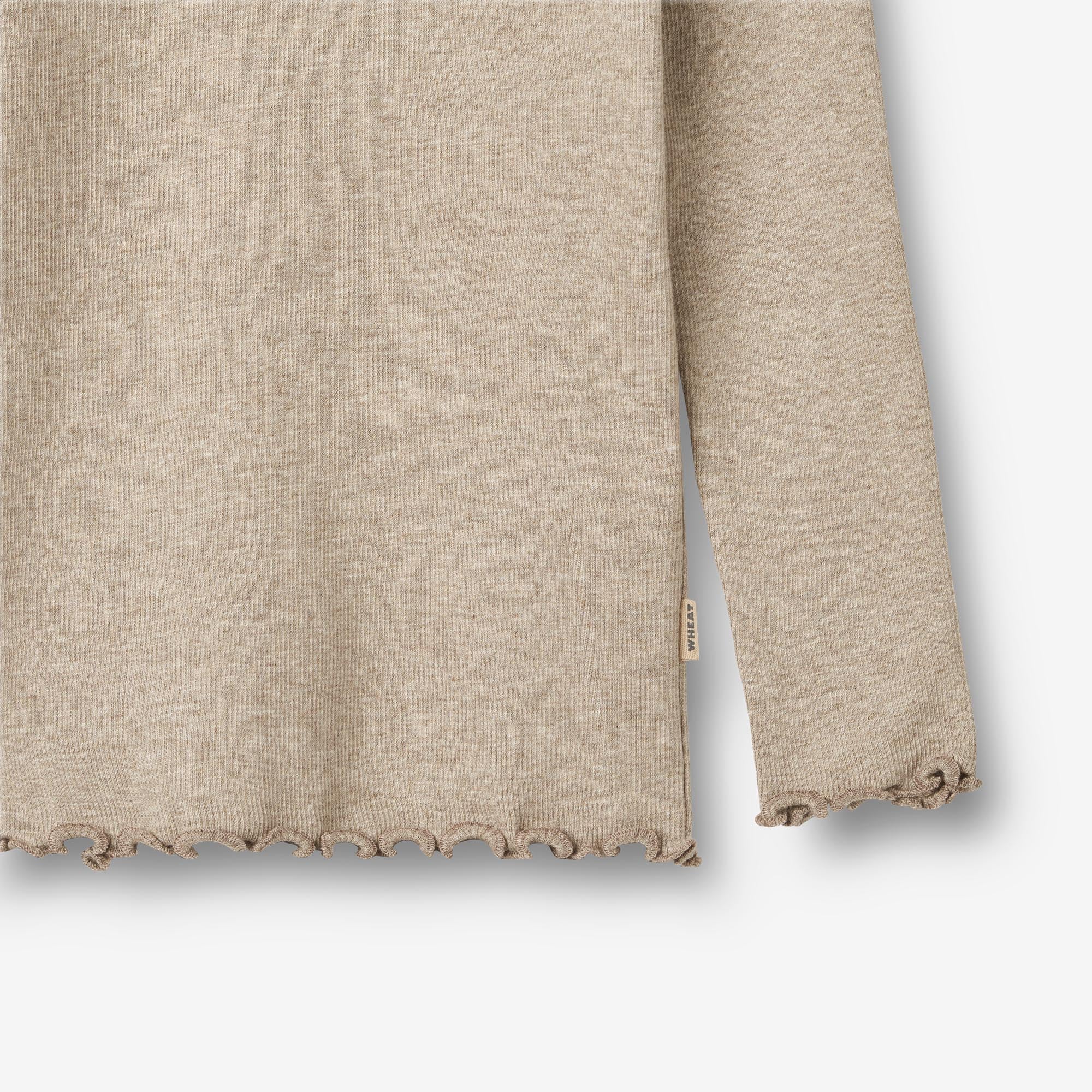 2-pak Langærmet Rib T-shirts Reese - gravel melange black
