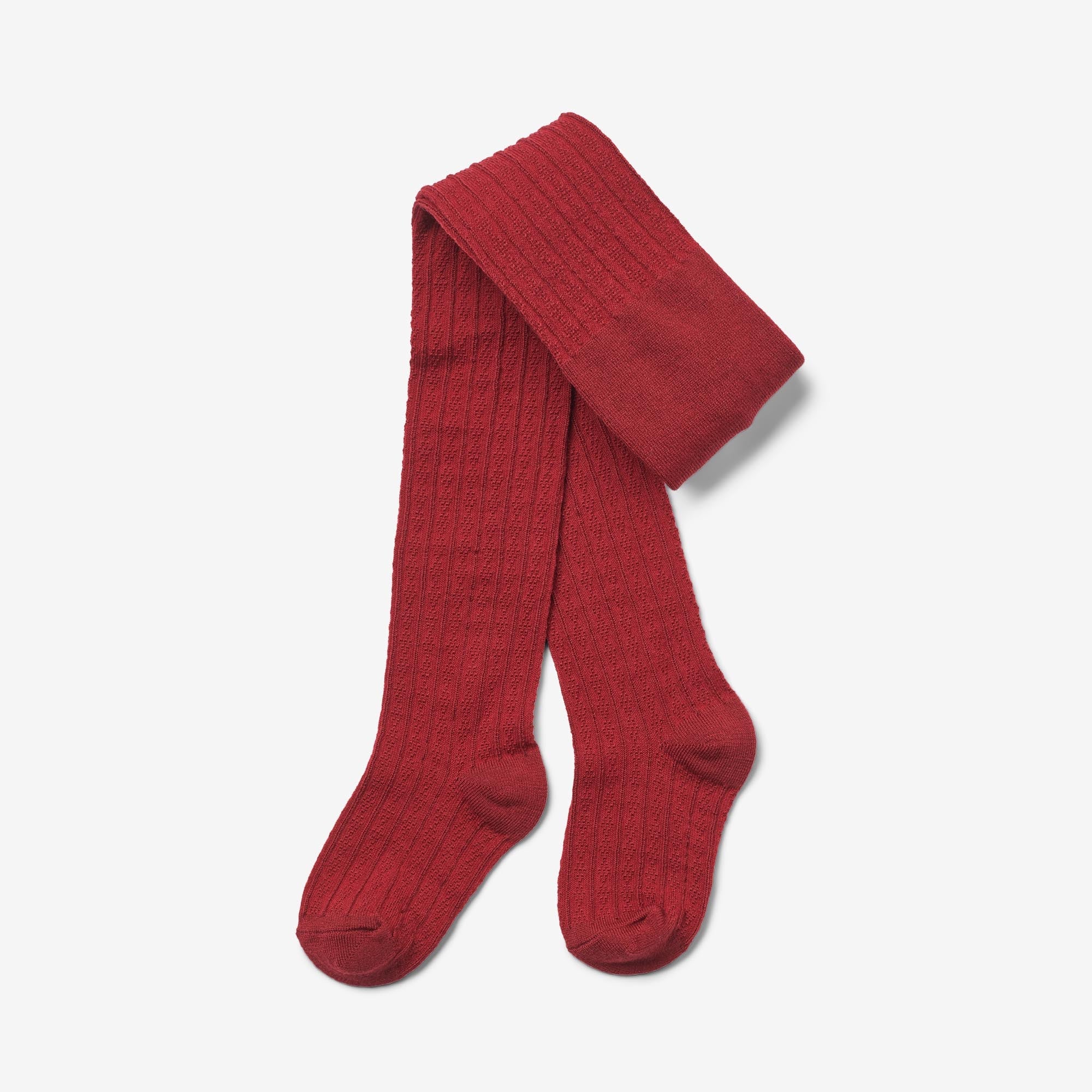 Sæt Af To Uld Blonde Strømpebukser Karla - cherry red