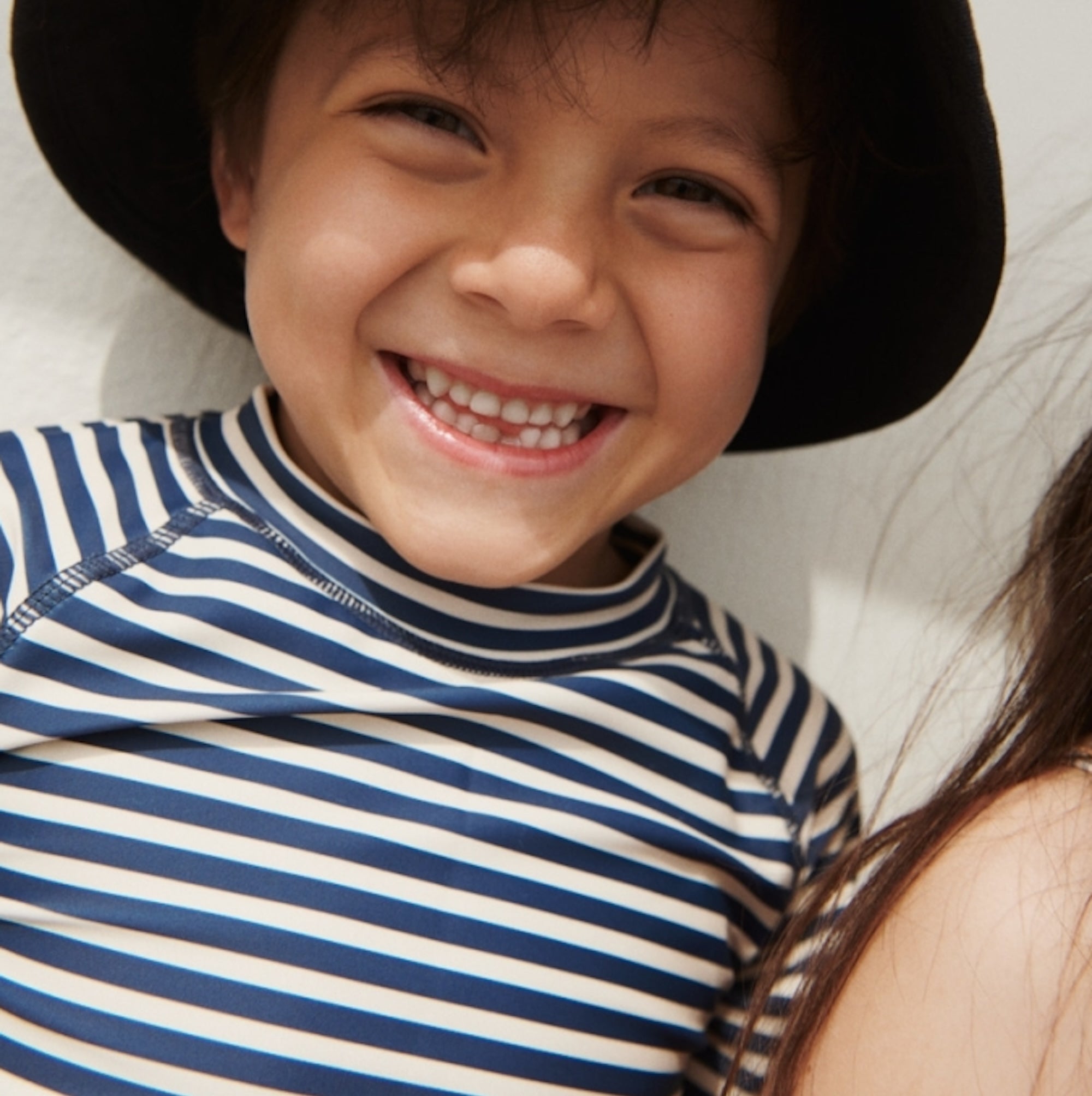 Kortærmet Bade T-shirt Jackie - indigo stripe