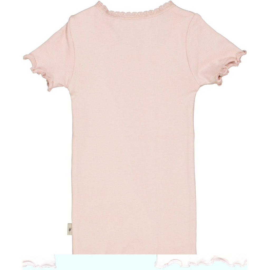 Kortærmet Blonde Rib T-Shirt - powder