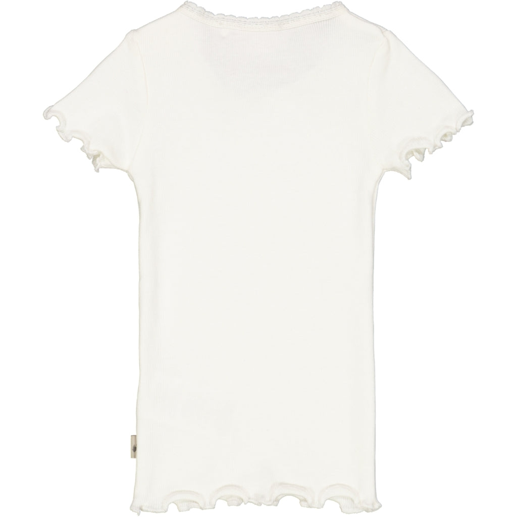 Kortærmet Blonde Rib T-Shirt - ivory