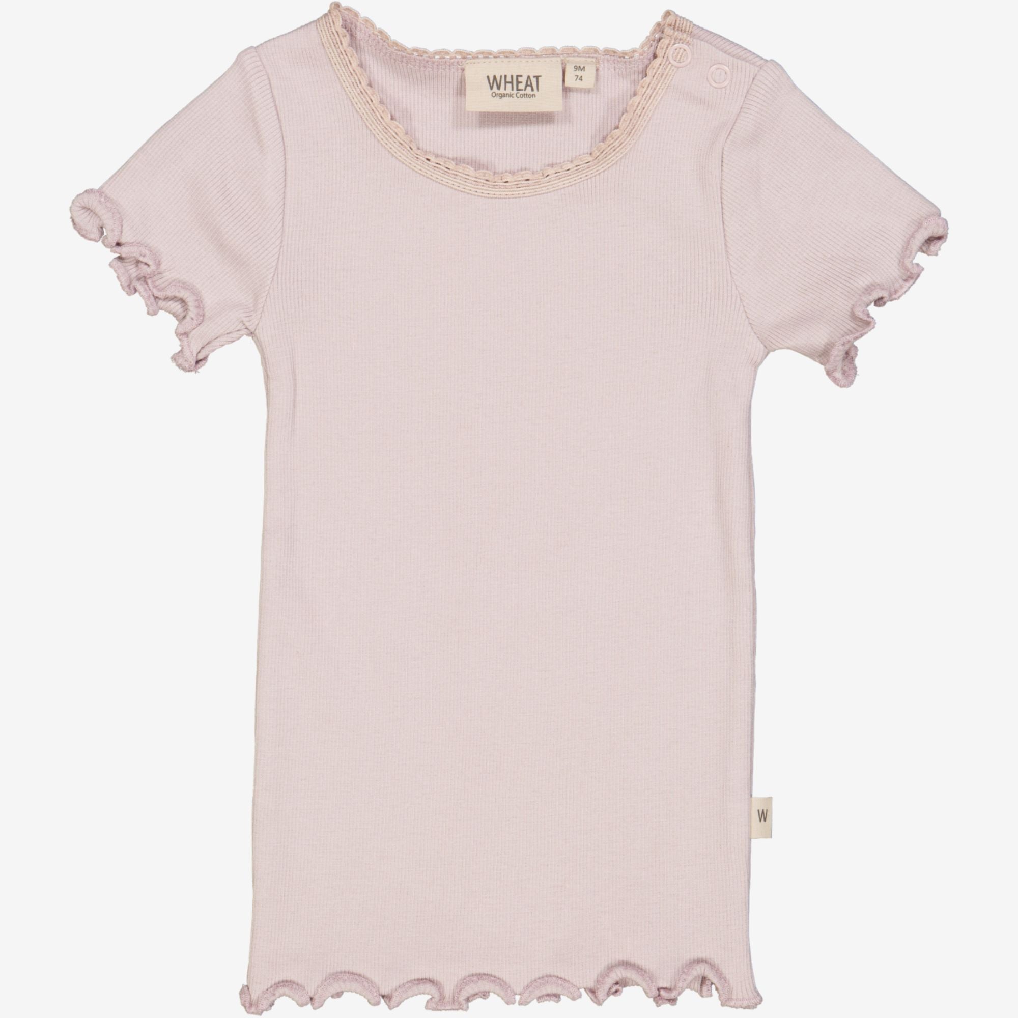 Wheat Main Kortærmet Blonde Rib T-Shirt | Baby Jersey Tops and T-Shirts 1354 soft lilac