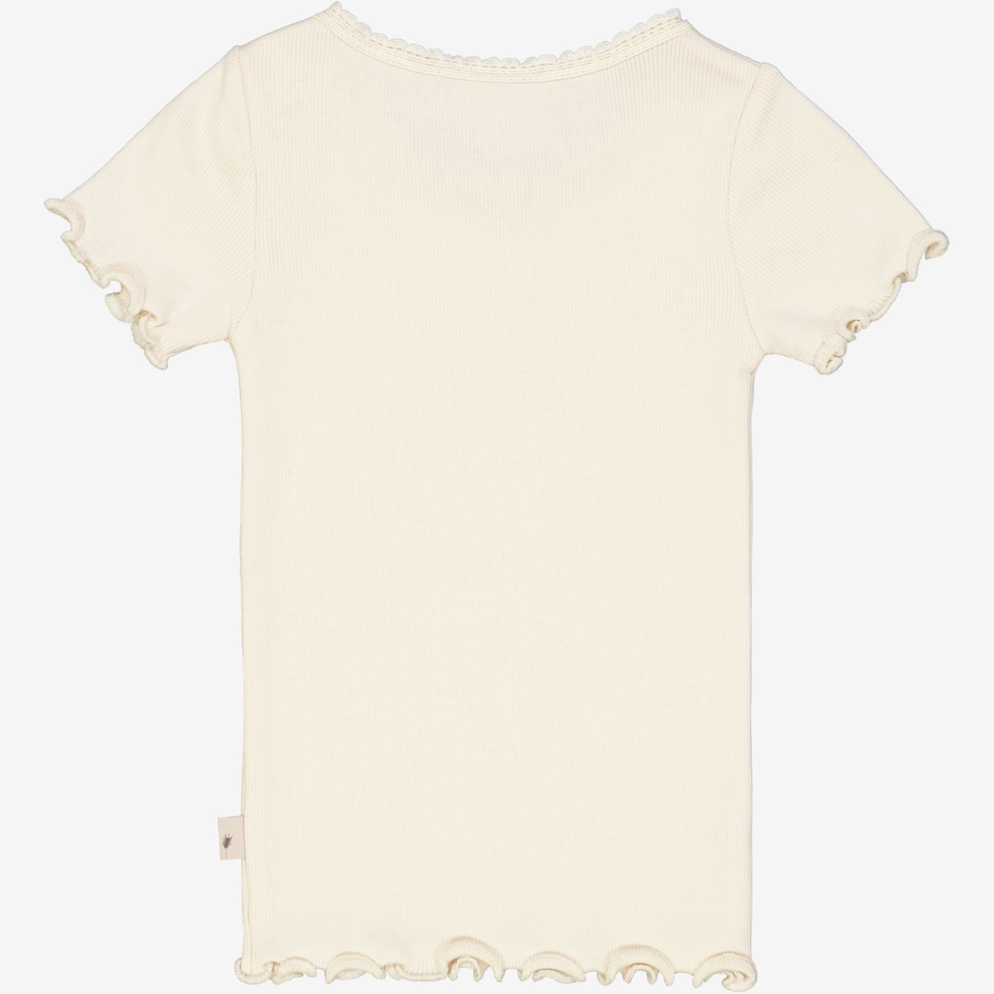 Kortærmet Blonde Rib T-Shirt | Baby - eggshell