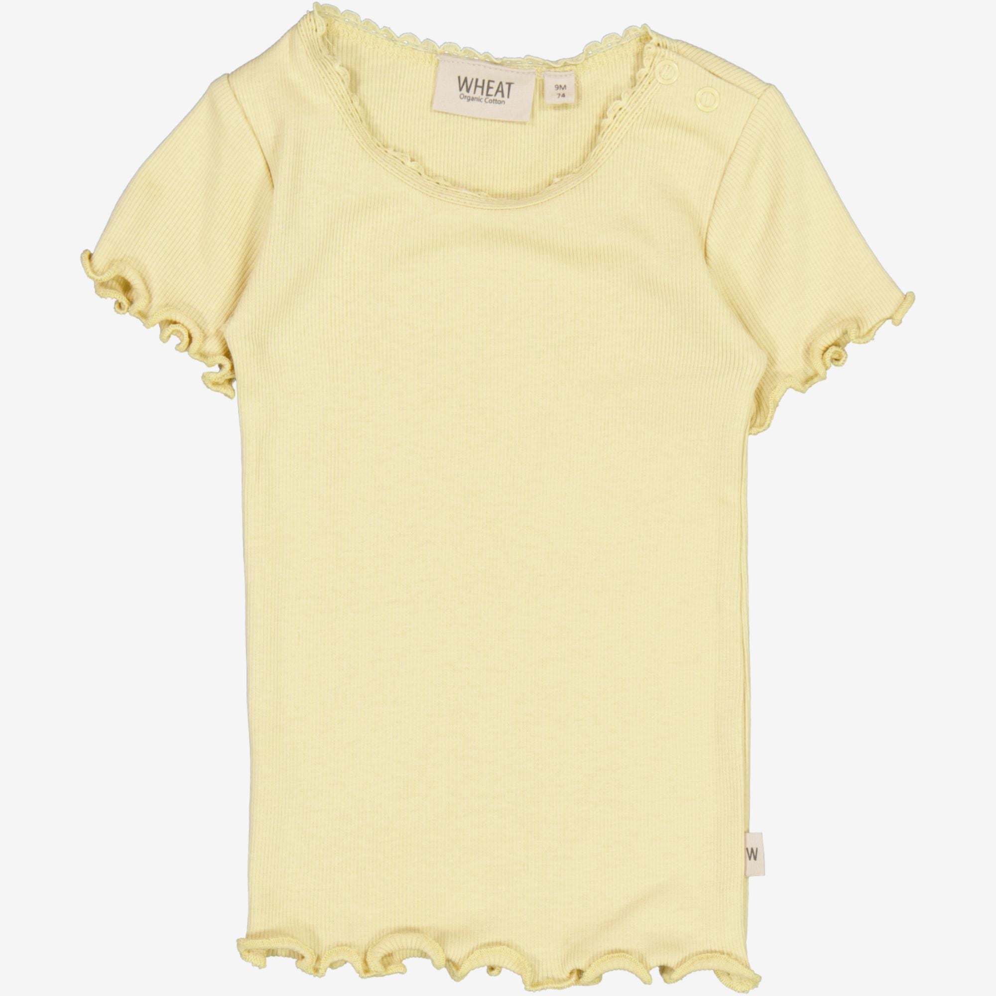 Wheat Main Kortærmet Blonde Rib T-Shirt | Baby Jersey Tops and T-Shirts 5106 yellow dream