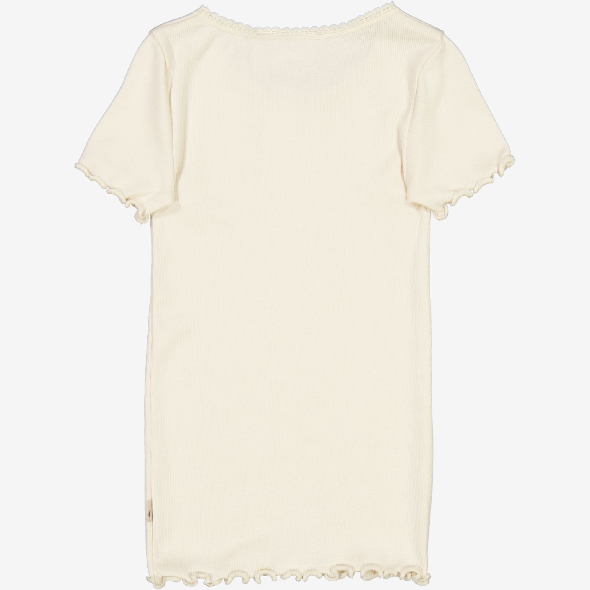 Kortærmet Blonde Rib T-shirt - eggshell