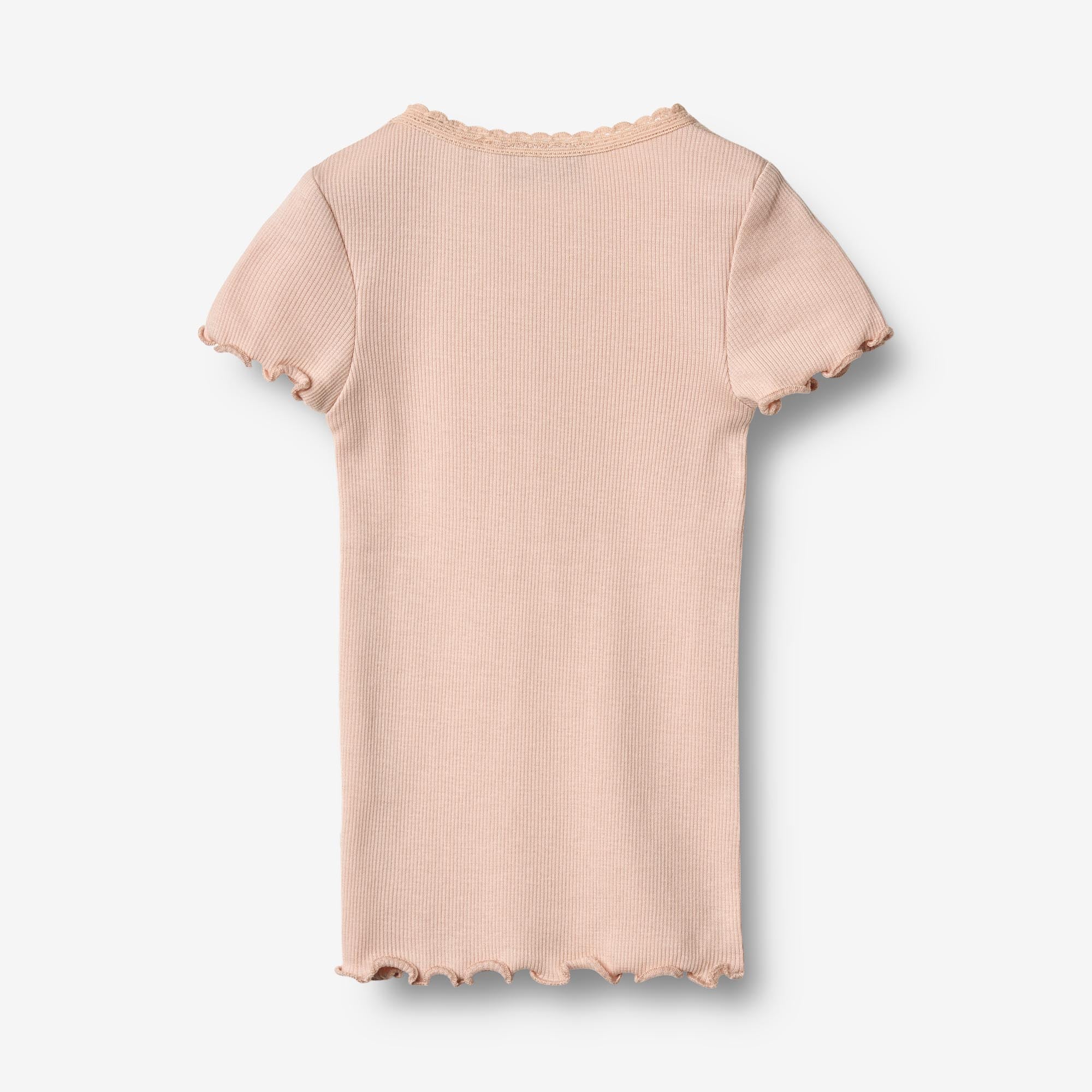 Kortærmet Rib T-Shirt Katie - powder