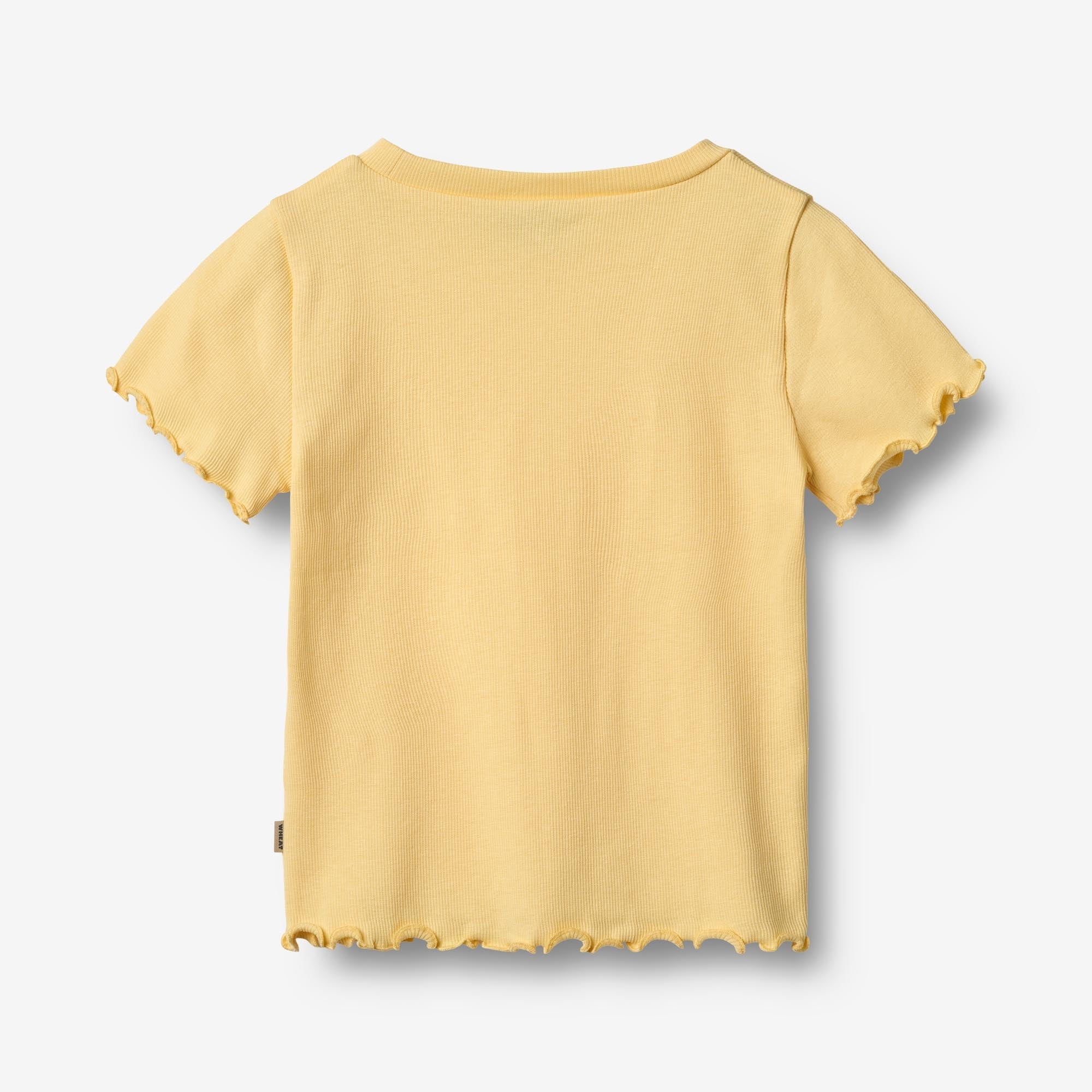 Kortærmet Rib T-shirt Alicia - golden yellow