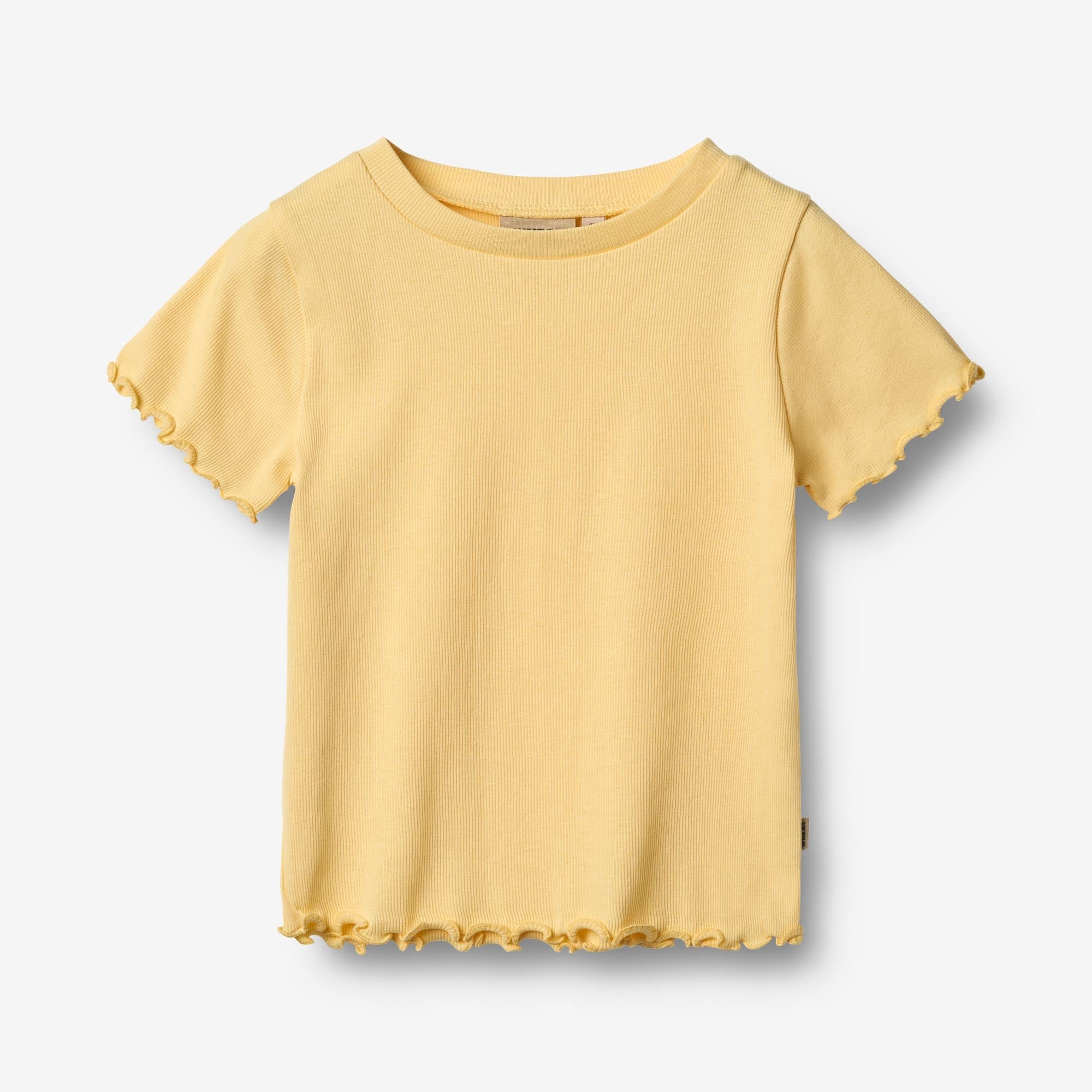 Wheat Main Kortærmet Rib T-shirt Alicia T-Shirt 9425 golden yellow