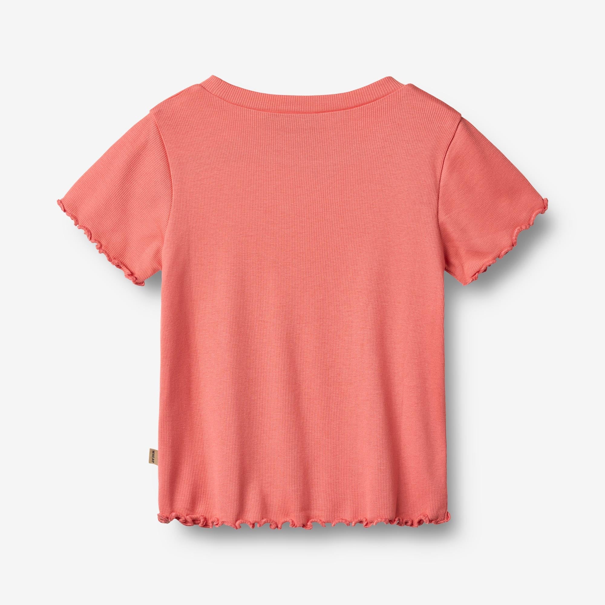 Kortærmet Rib T-shirt Irene - light coral
