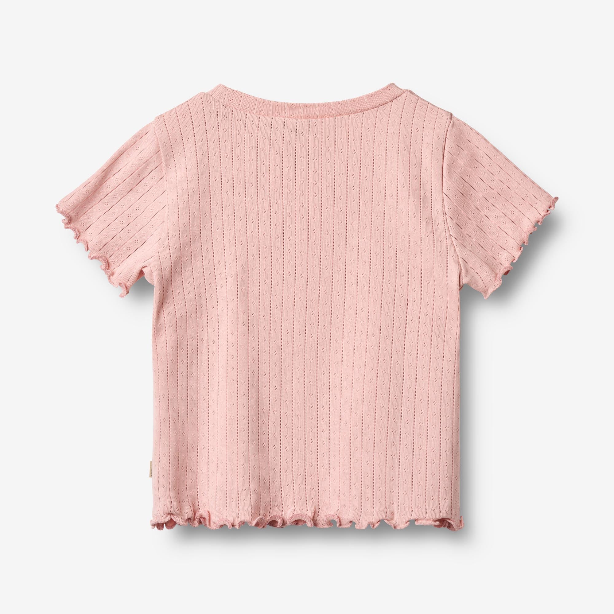 Kortærmet Rib T-shirt Irene - rose sprinkle