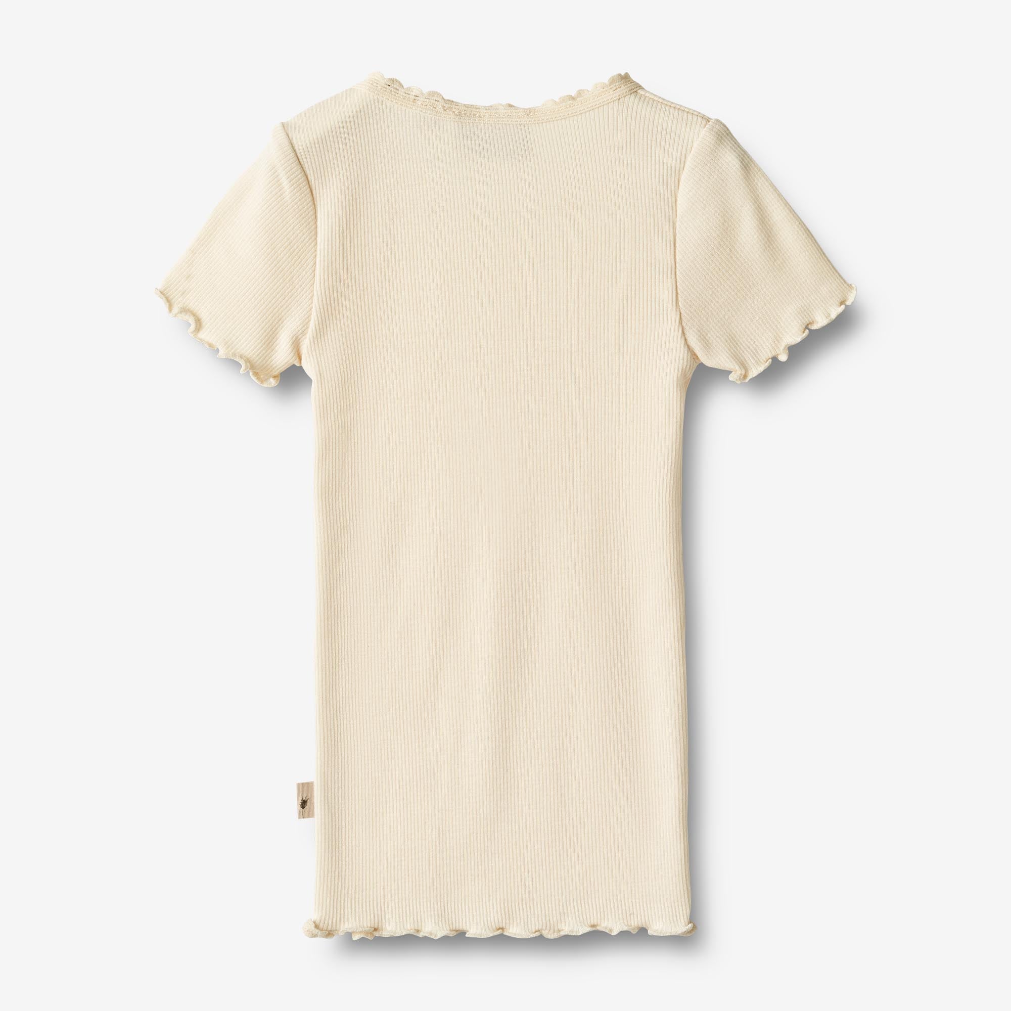 Kortærmet Rib T-shirt Katie - cream