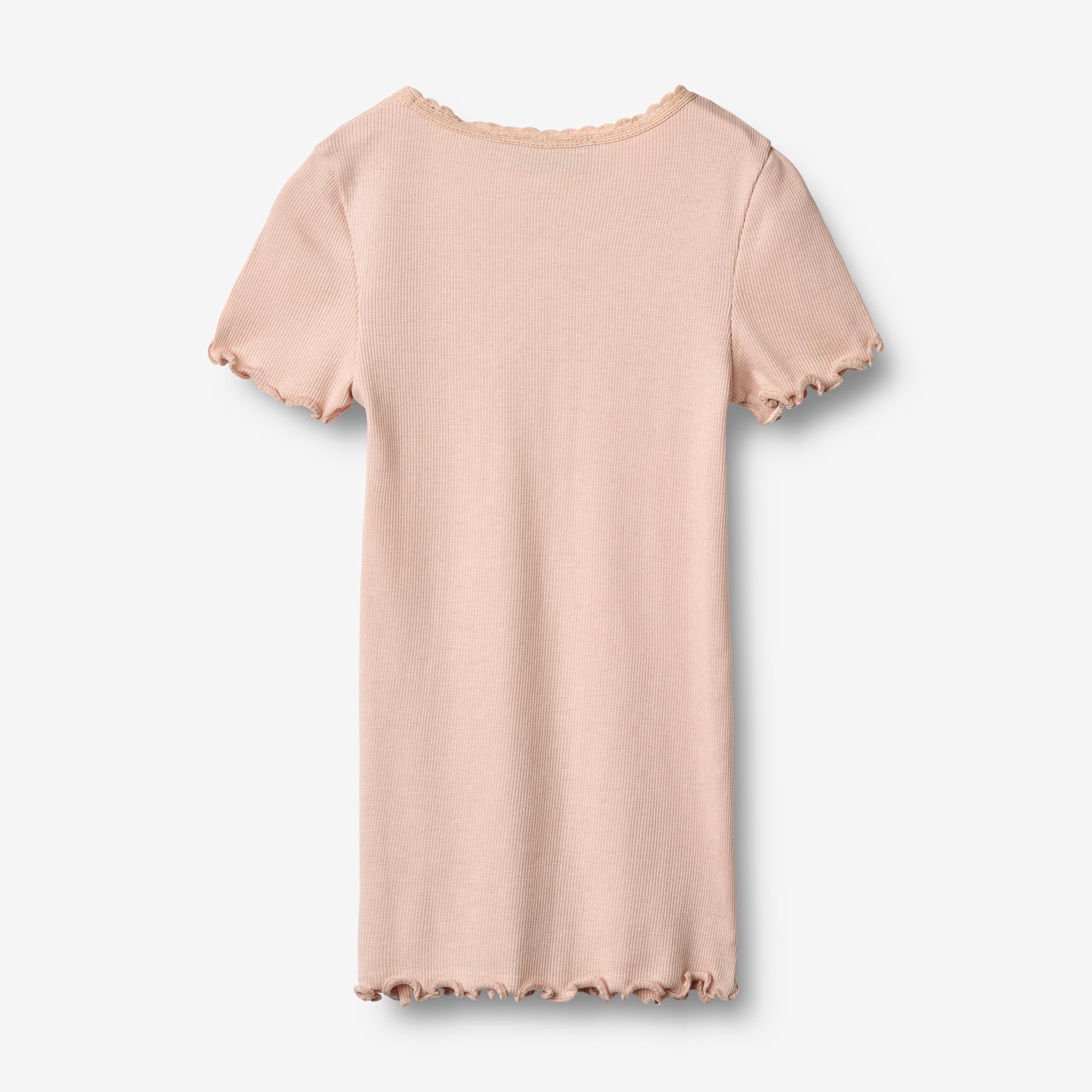 Kortærmet Rib T-shirt Katie - powder