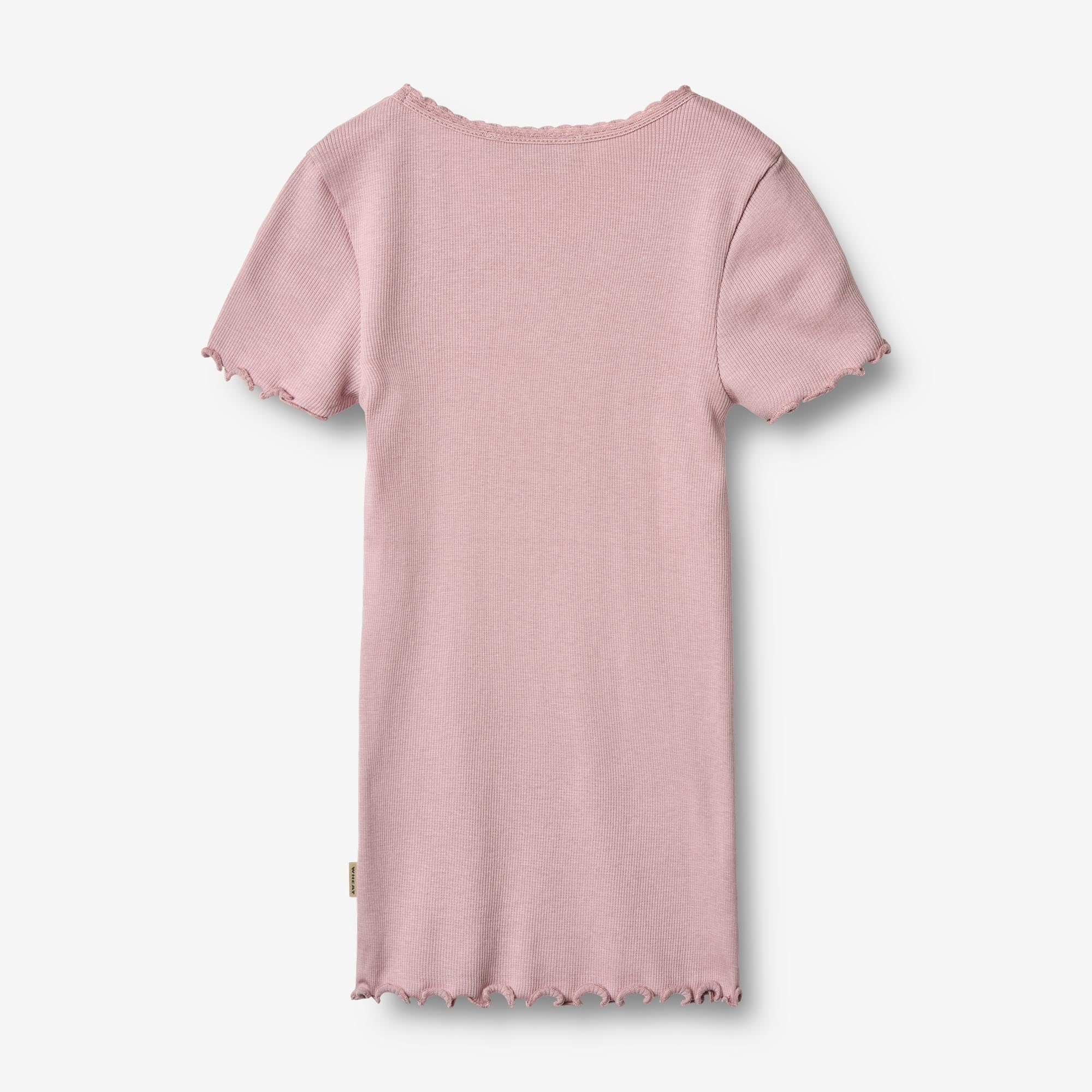 Kortærmet Rib T-shirt Katie - lavender mist