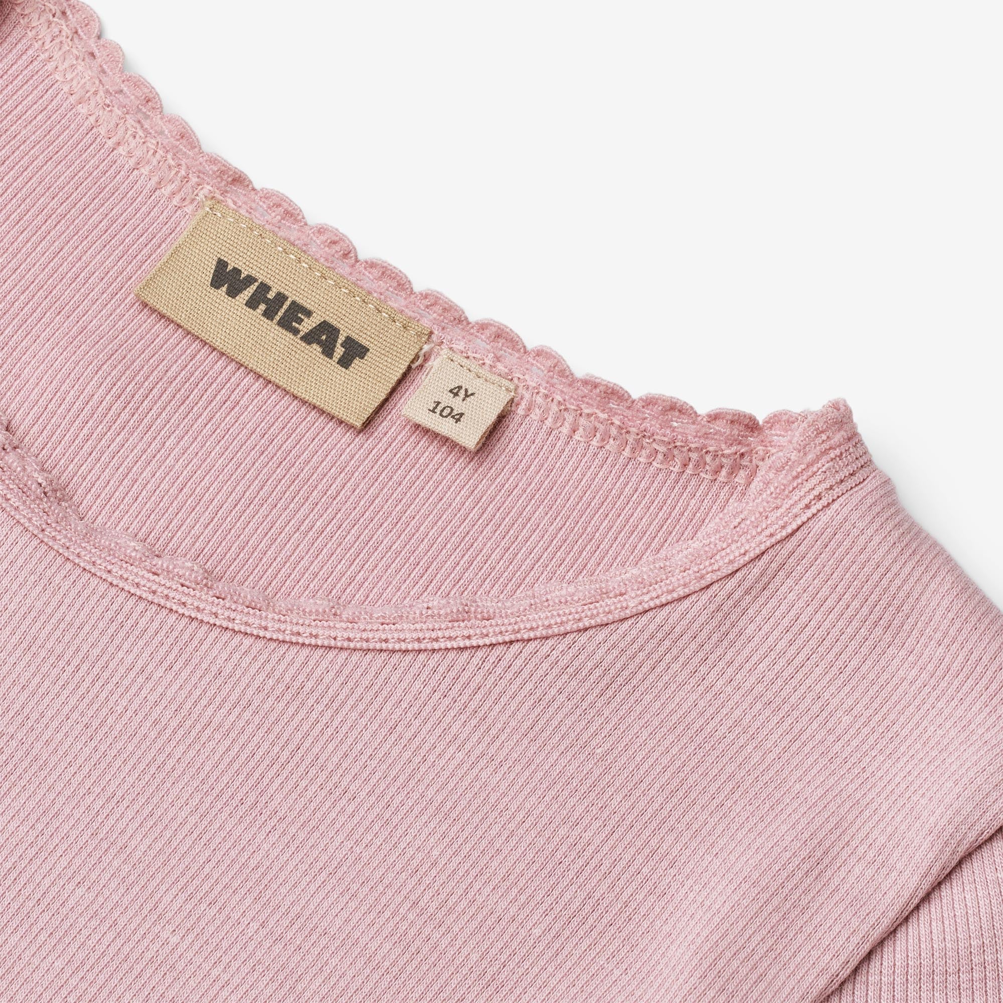 Kortærmet Rib T-shirt Katie - lavender mist