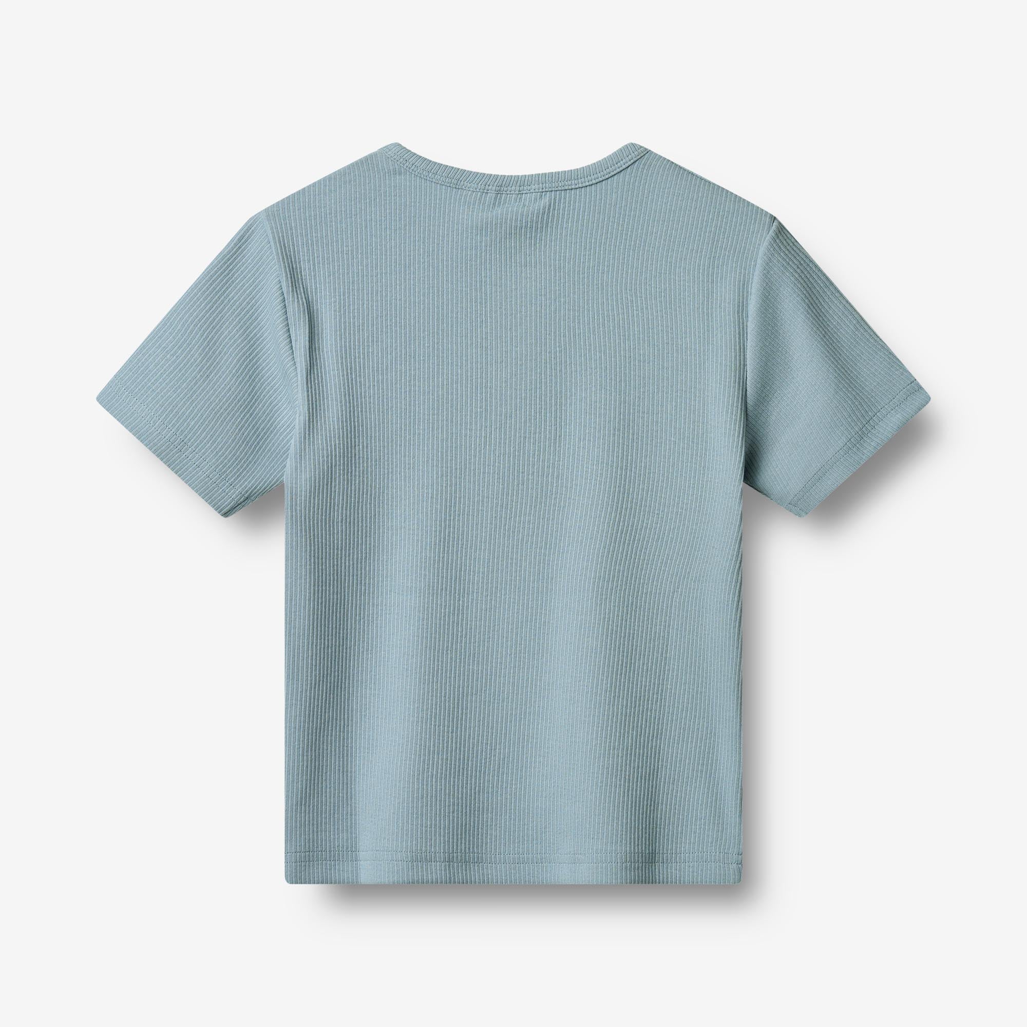 Kortærmet Rib T-shirt Lumi - calm blue