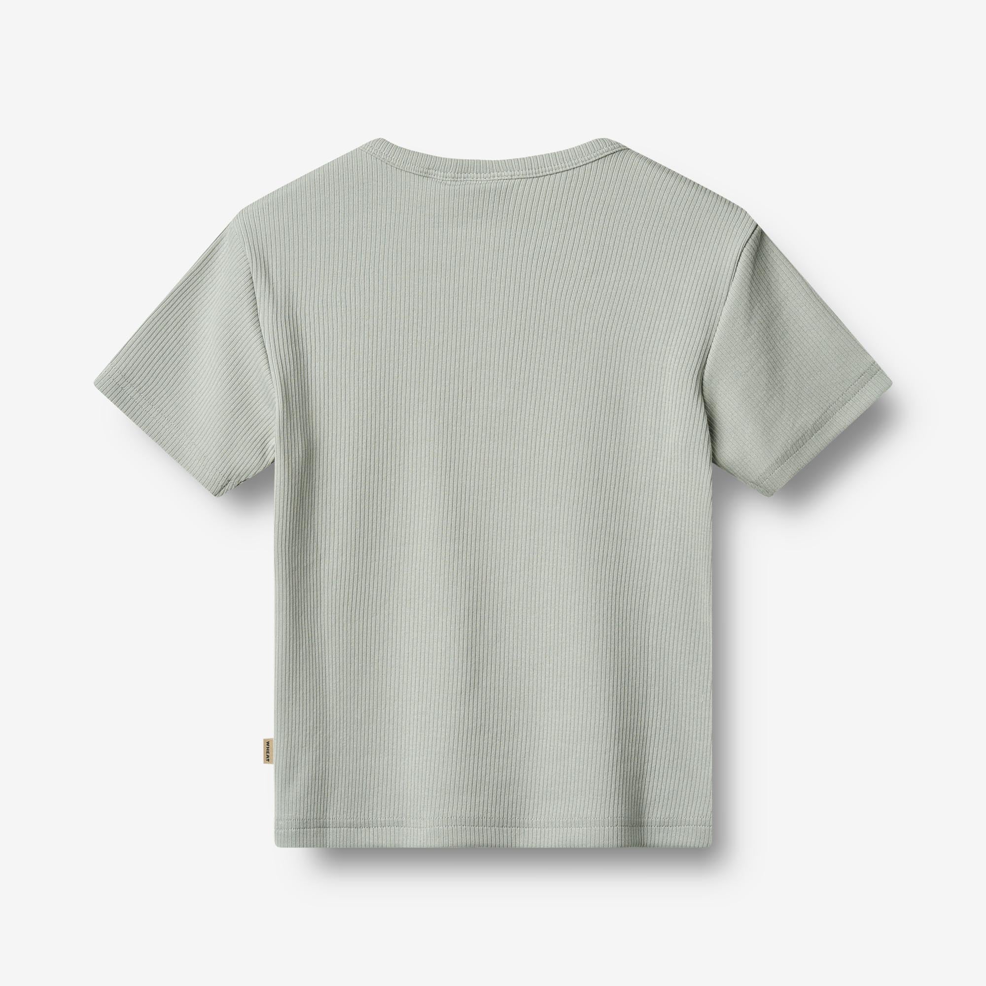 Kortærmet Rib T-shirt Lumi - rainy sky
