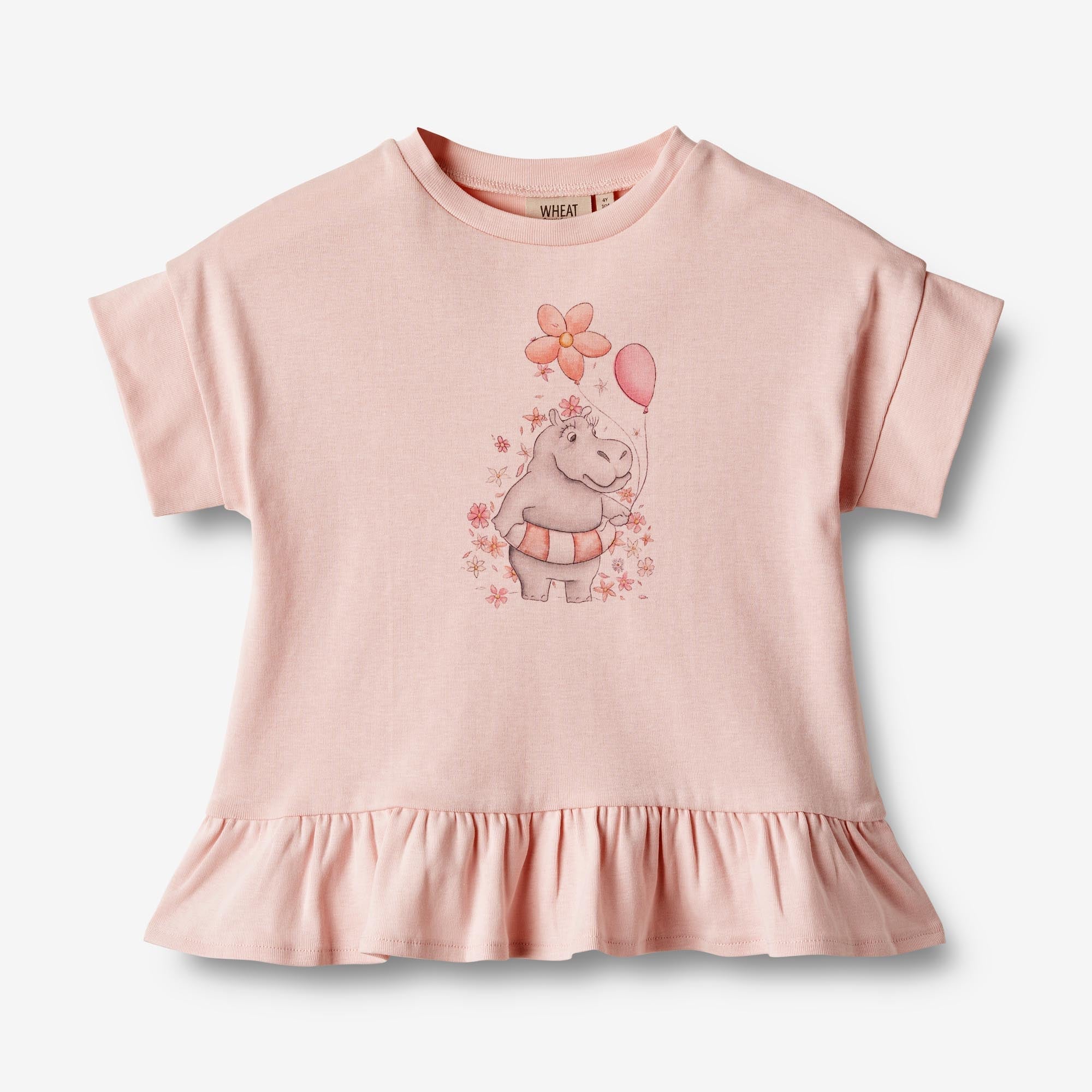 Wheat Main   Kortærmet T-Shirt Lulu Jersey Tops and T-Shirts 2281 rose ballet