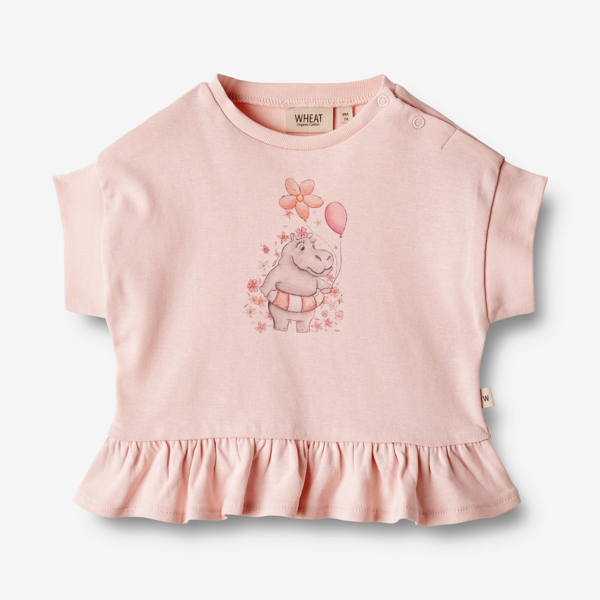 Wheat Main   Kortærmet T-Shirt Lulu Jersey Tops and T-Shirts 2281 rose ballet