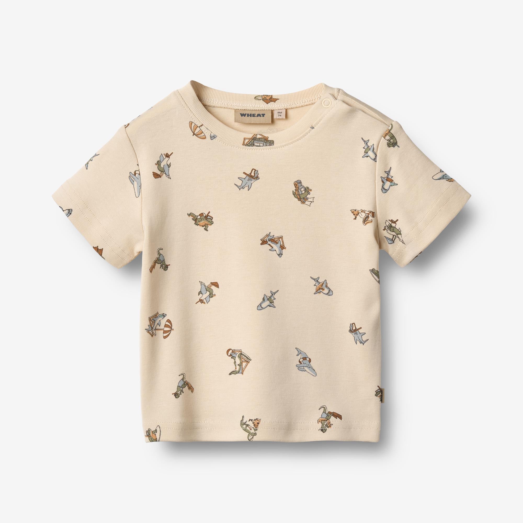 Wheat Main Kortærmet T-Shirt Mikkel Jersey Tops and T-Shirts 9413 beach friends
