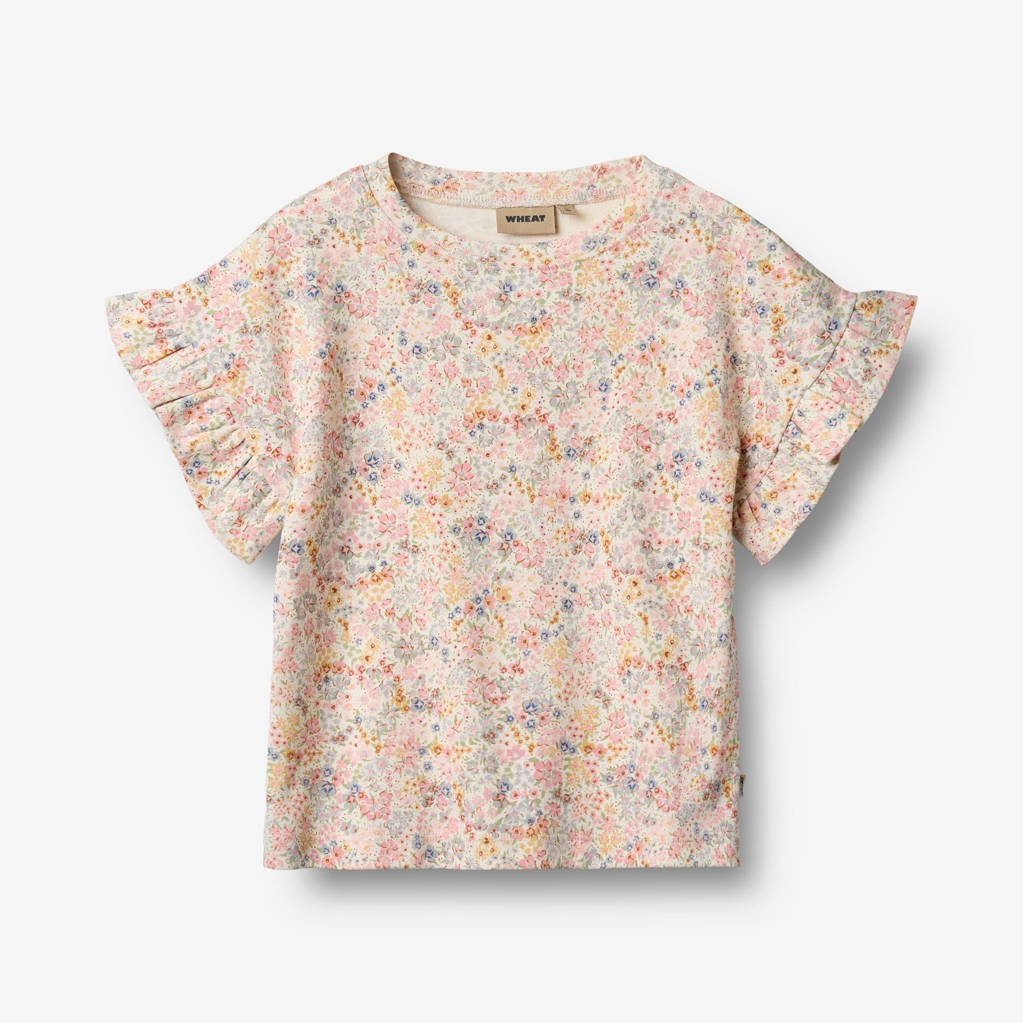 Wheat Main Kortærmet T-shirt Ally Jersey Tops and T-Shirts 9418 bright flowers
