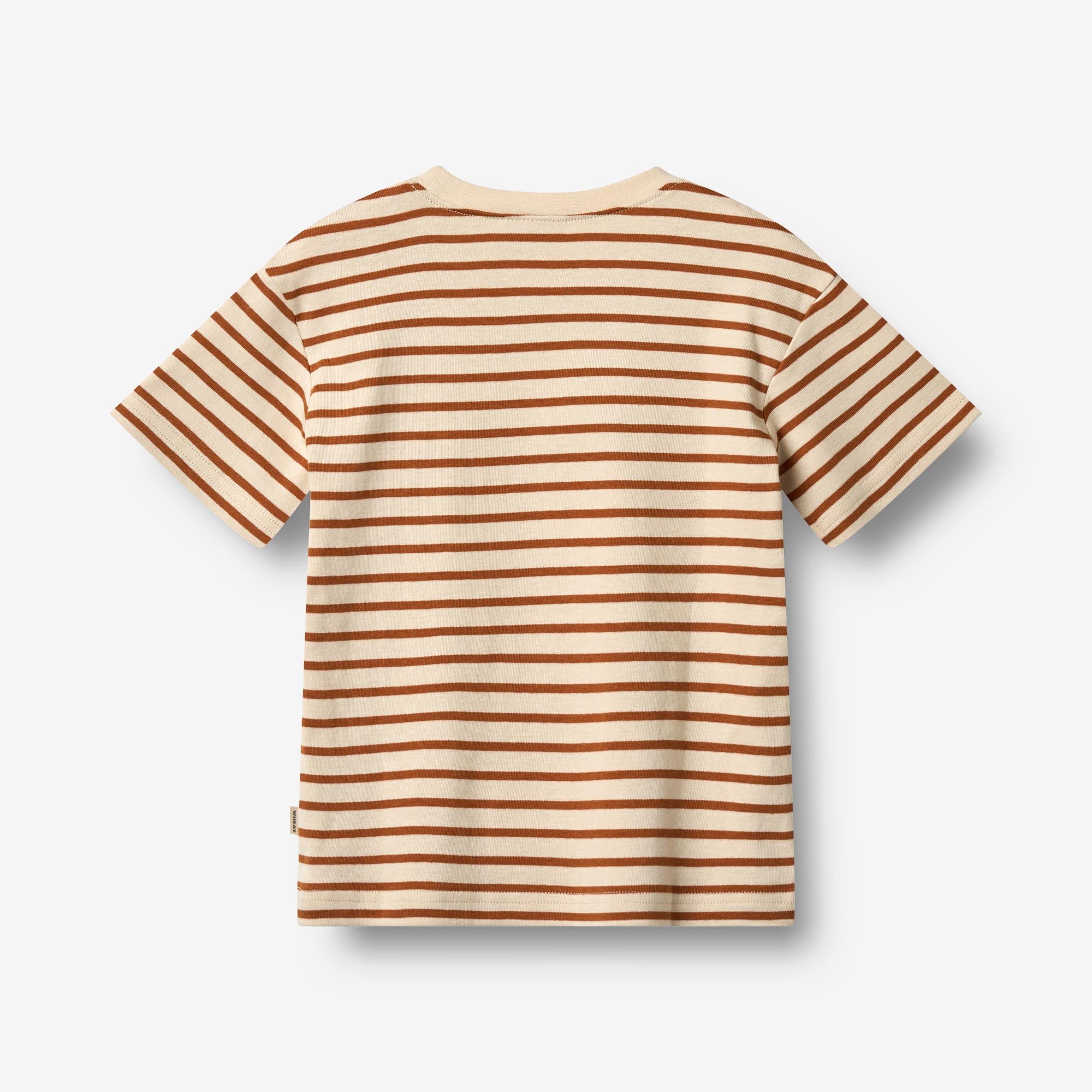 Kortærmet T-shirt Fabian - warm caramel stripe