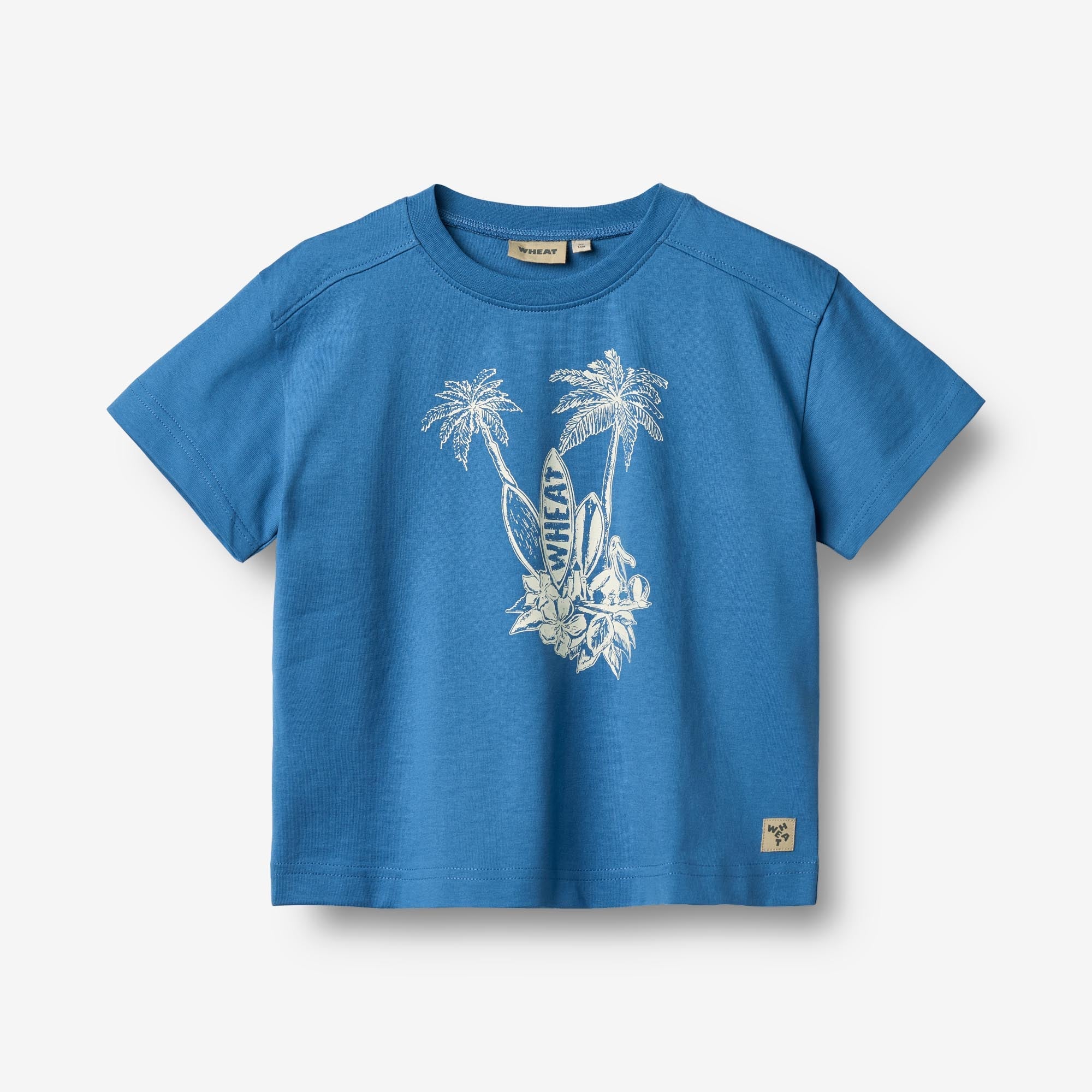 Wheat Main Kortærmet T-shirt Lauge Jersey Tops and T-Shirts 1043 blue
