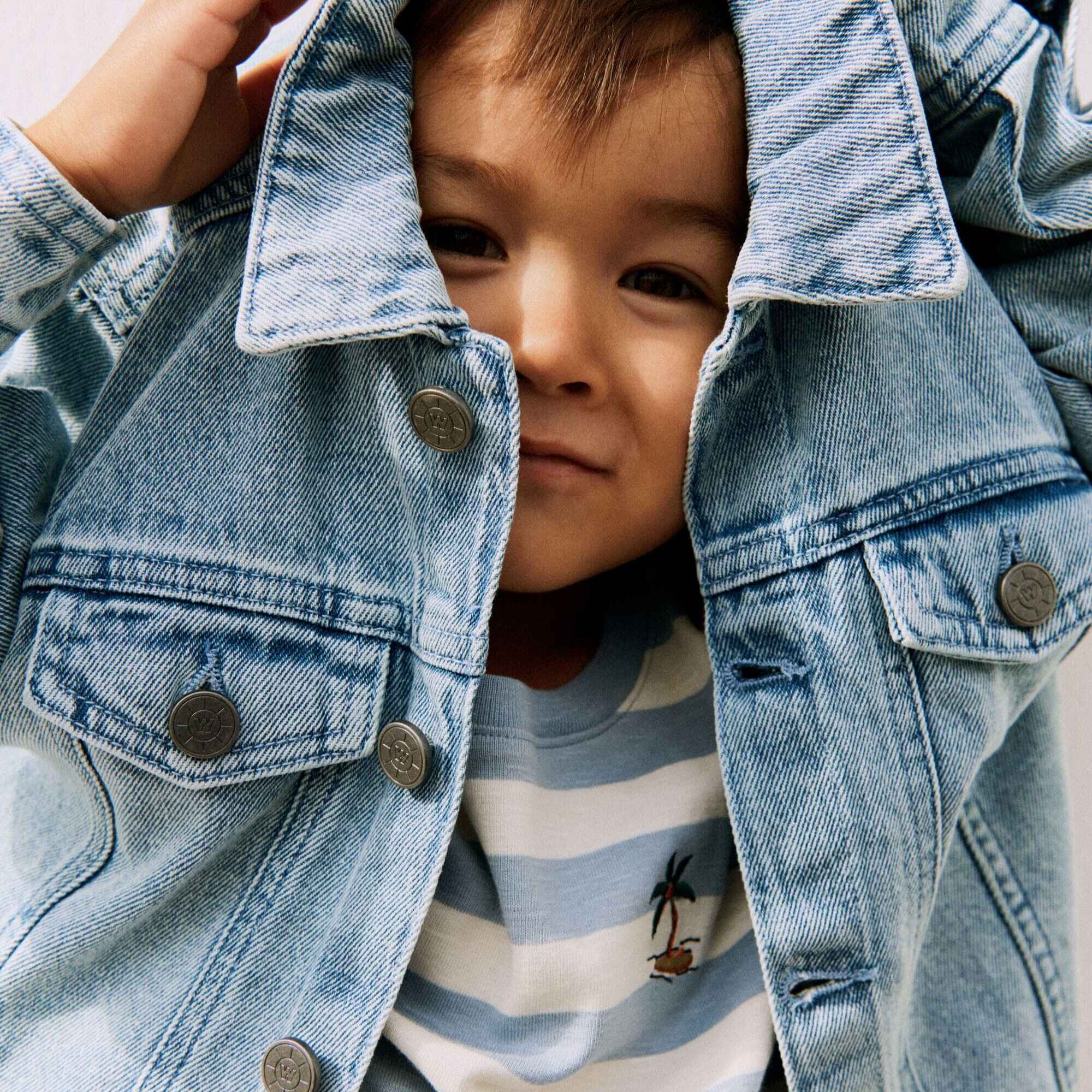 Kortærmet T-shirt Liam - calm blue stripe