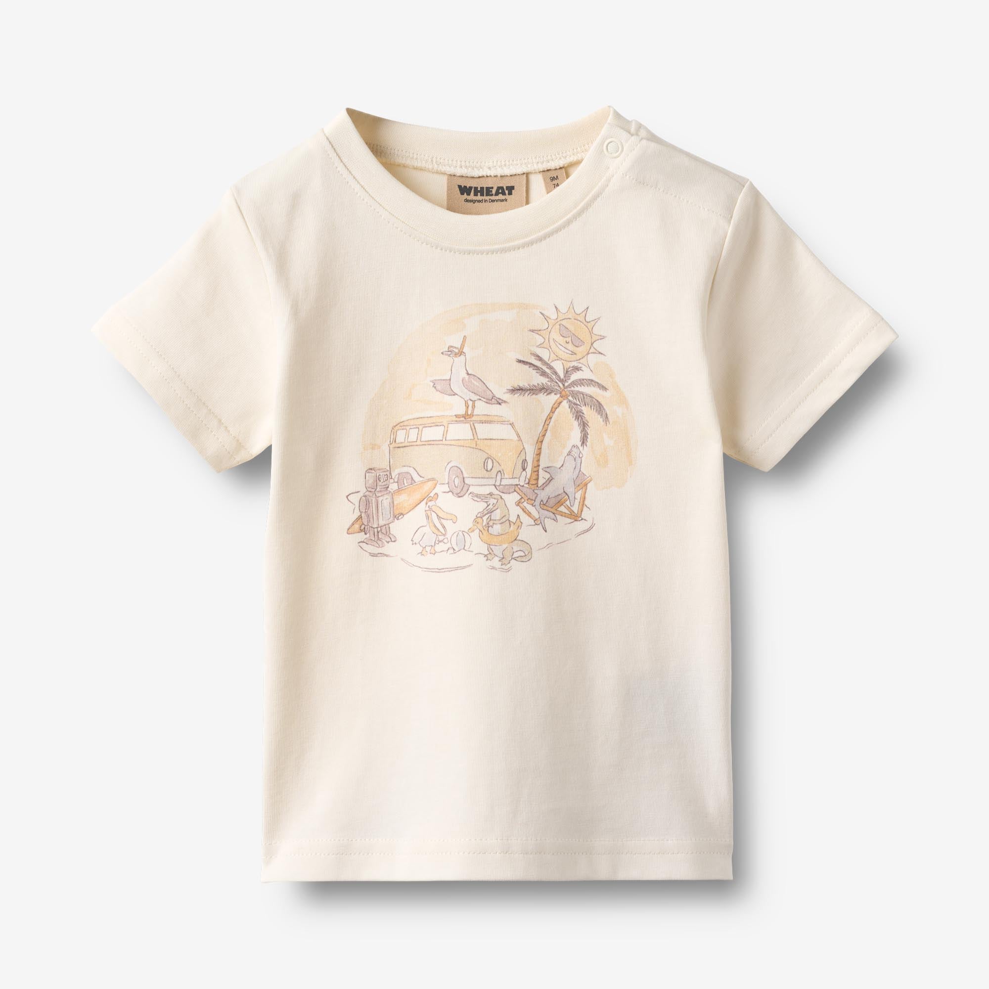 Wheat Main Kortærmet T-shirt Sonny Jersey Tops and T-Shirts 3182 ivory 