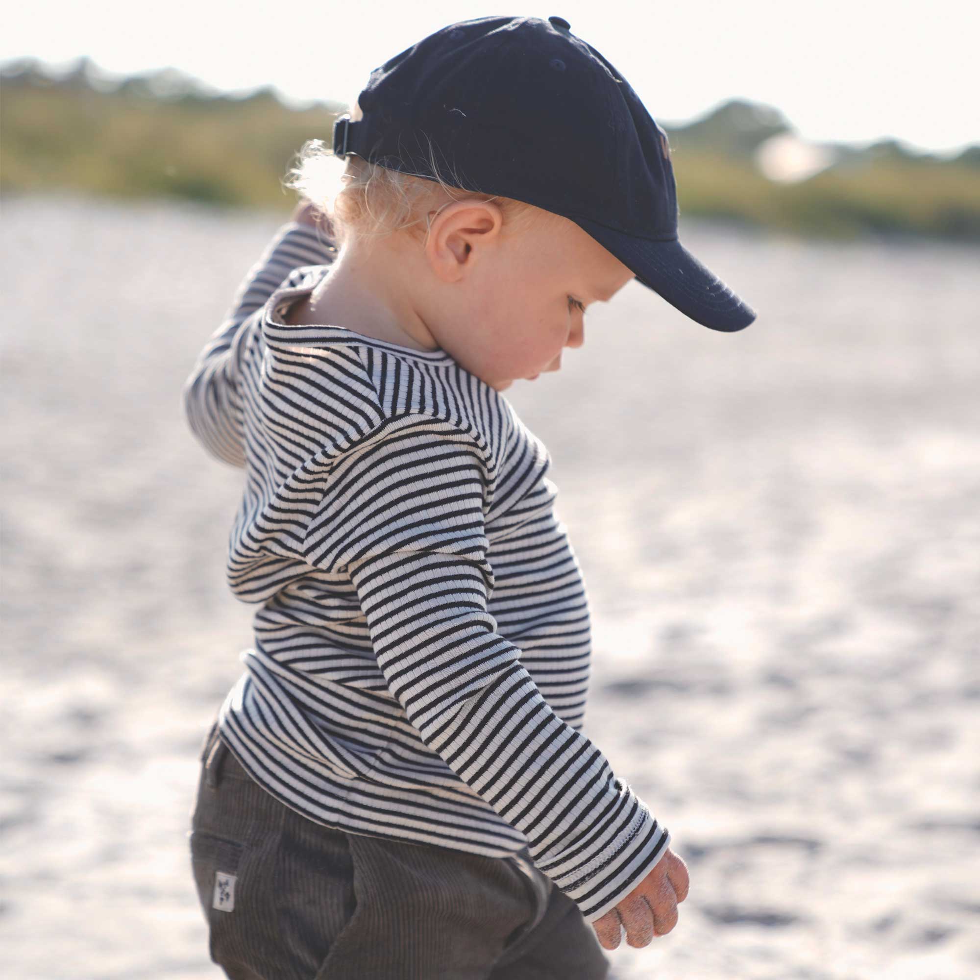 Langærmet Basis T-shirt Stig - black stripe