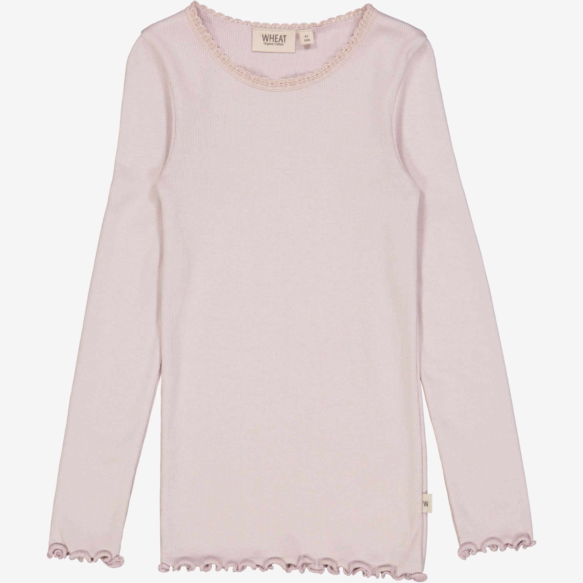 Wheat Main Langærmet Blonde Rib T-shirt Jersey Tops and T-Shirts 1354 soft lilac