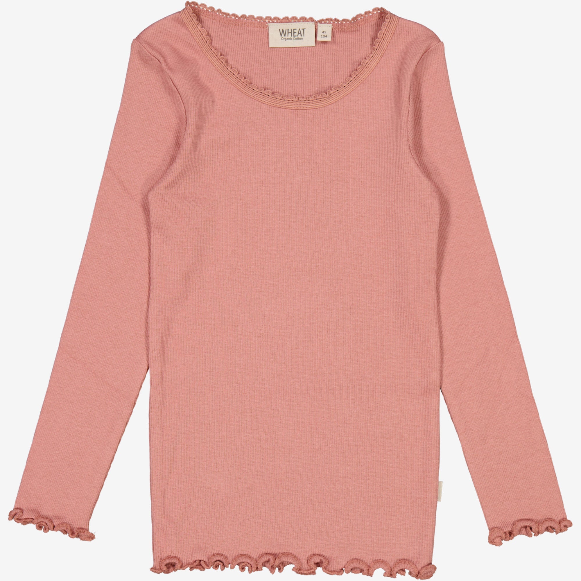 Wheat Main Langærmet Blonde Rib T-shirt Jersey Tops and T-Shirts 2021 old rose